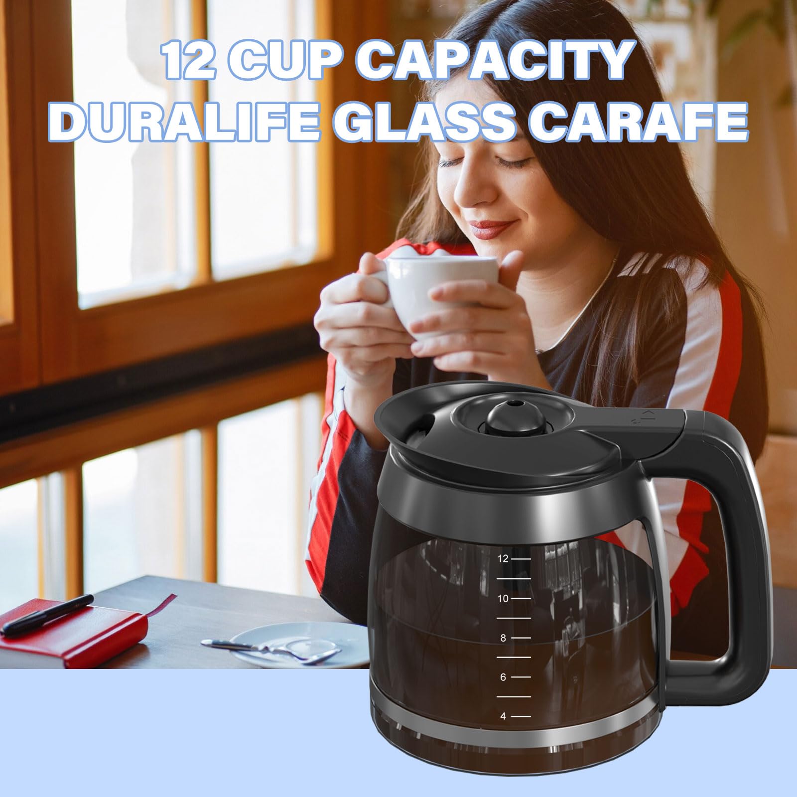 Amazon.com: 12-Cup Coffee Pot Replacement Carafe Compatible with