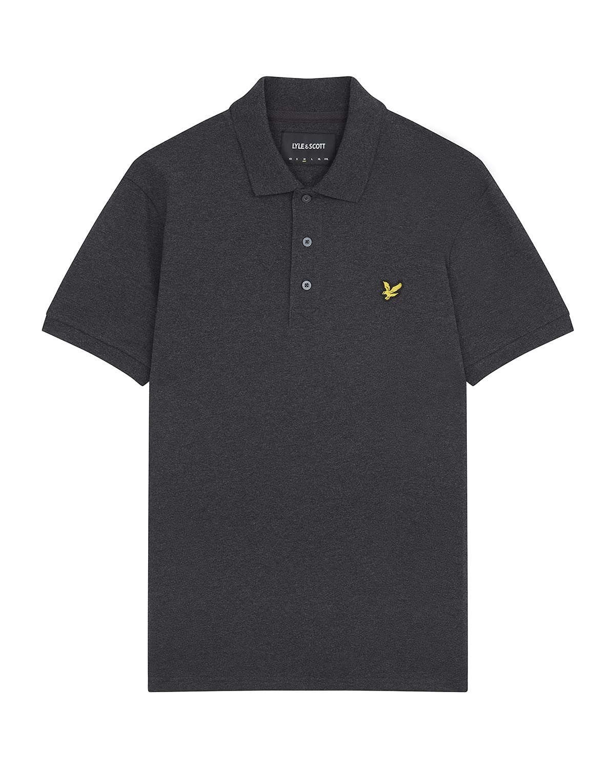Lyle & Scott Men's Plain Polo Shirt Charcoal Marl L, (SP400VOG)