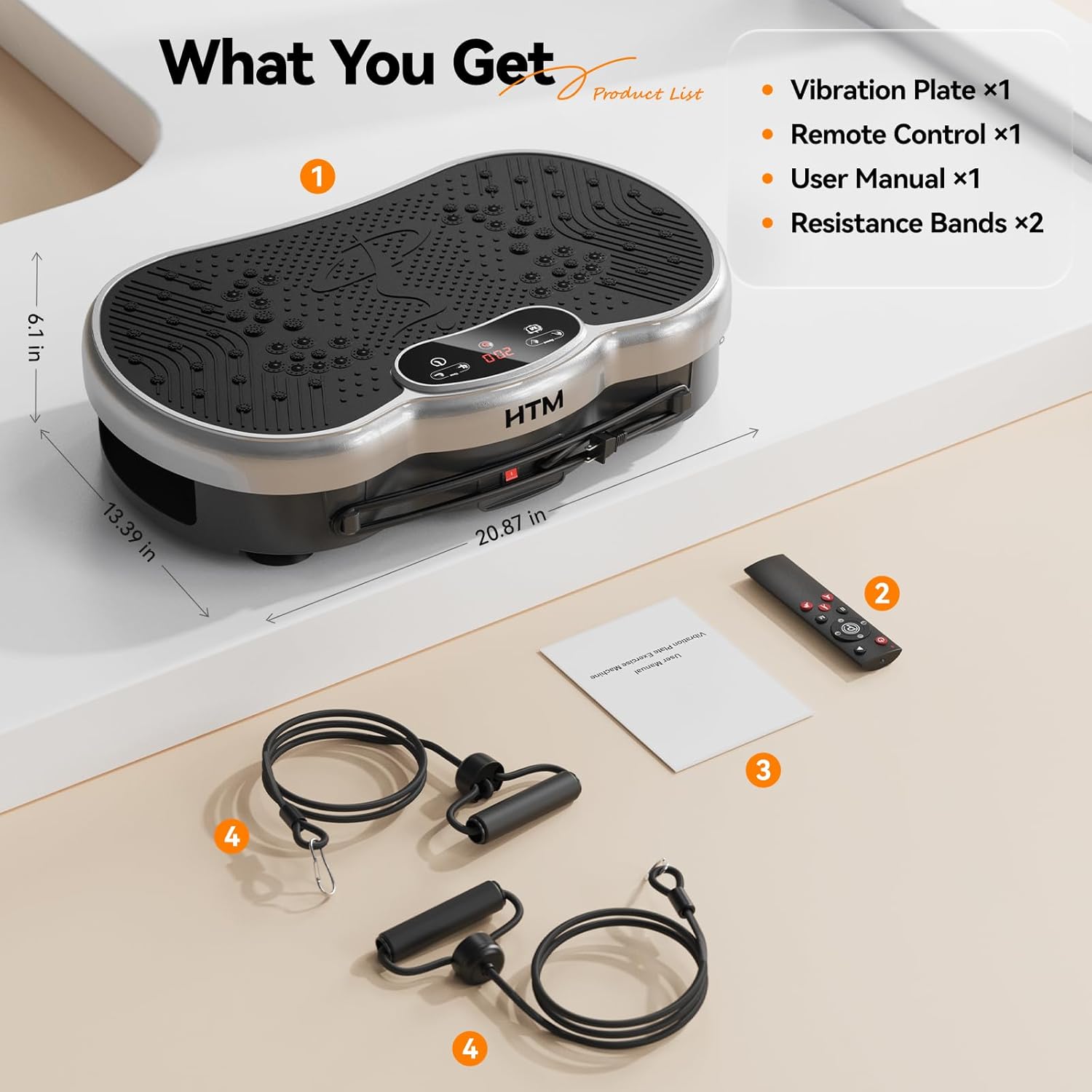 Vibration Plate Exercise Machine - 300 Lbs Weight Capacity, ...