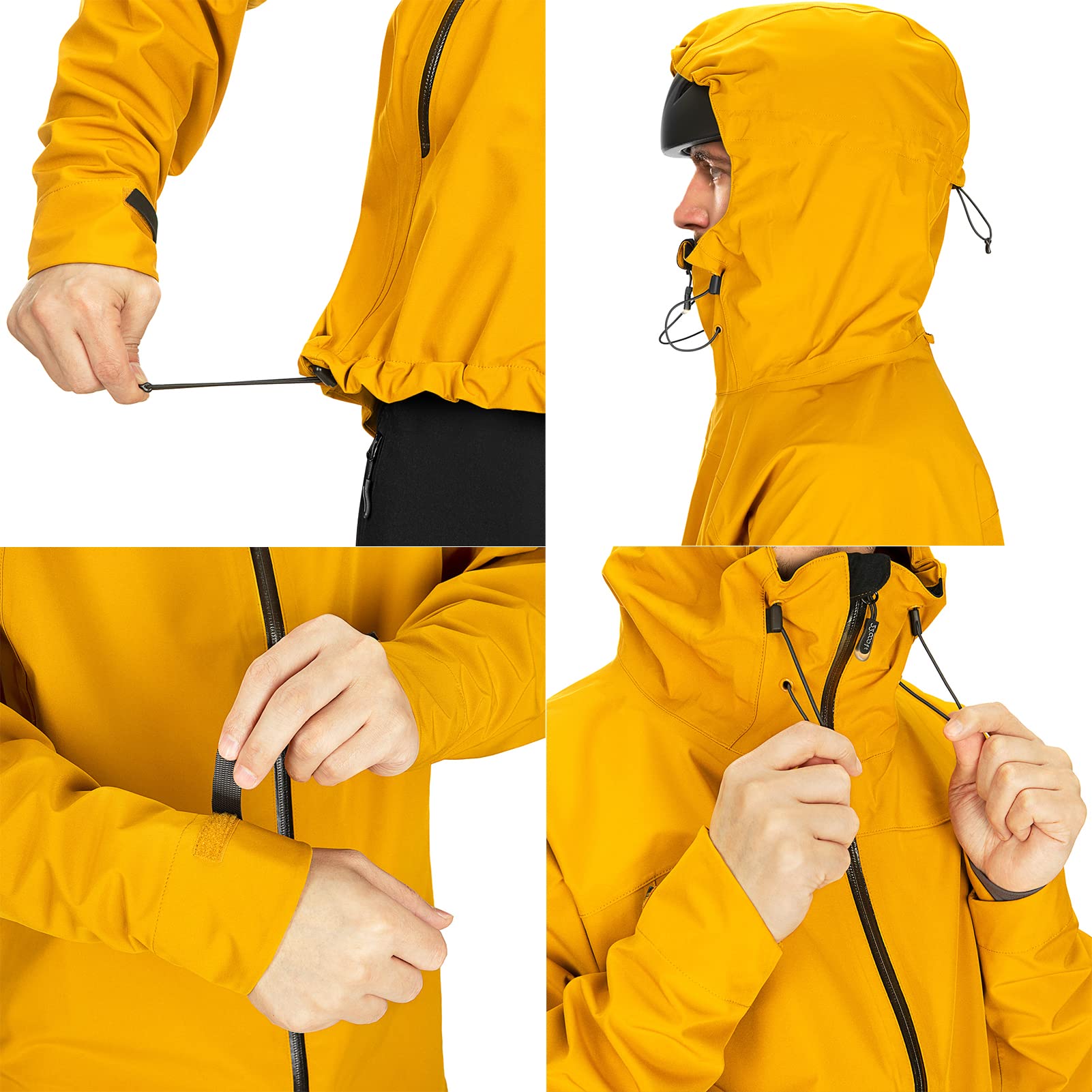 33,000ft Veste de pluie légère en softshell imperméable et coupe-vent pour homme Veste de randonnée fonctionnelle pour trekking, randonnée, camping