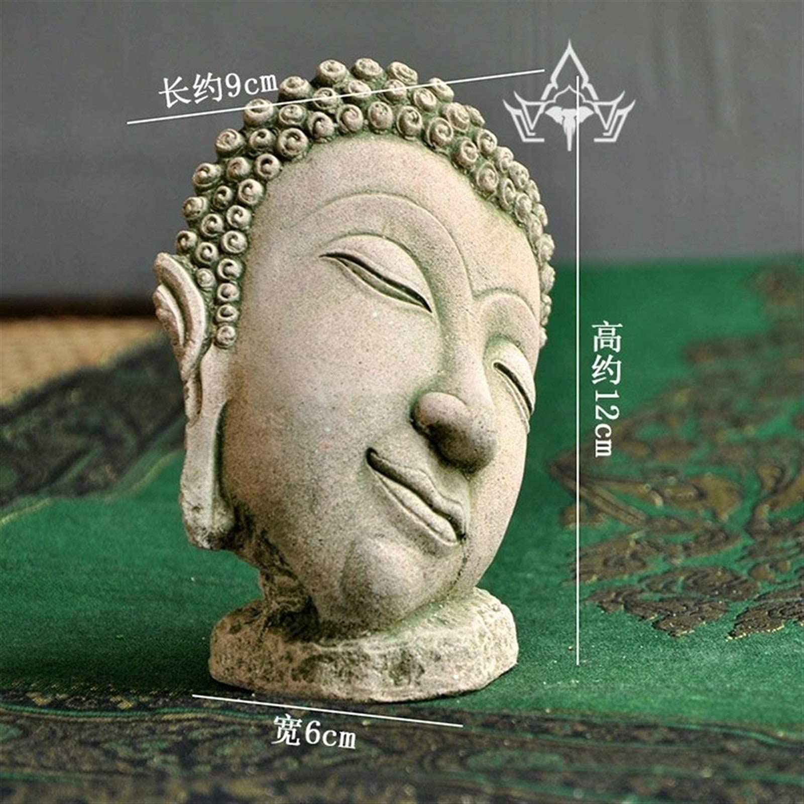 Statua decorativa di Buddha, scultura di sabbia artigianale, ornamento dec
