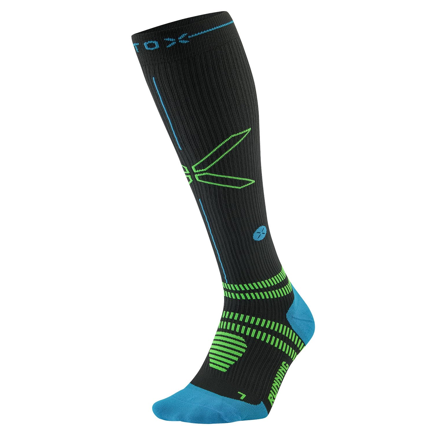 STOX Energy Socks, Calze Running Uomo, Classe di Compressione 23-32 mmHg, Plantare Sottile, Calze a Compressione, Calze a Compressione da Corsa, Calze di Supporto, Calze Antitrombo, Calzini Running