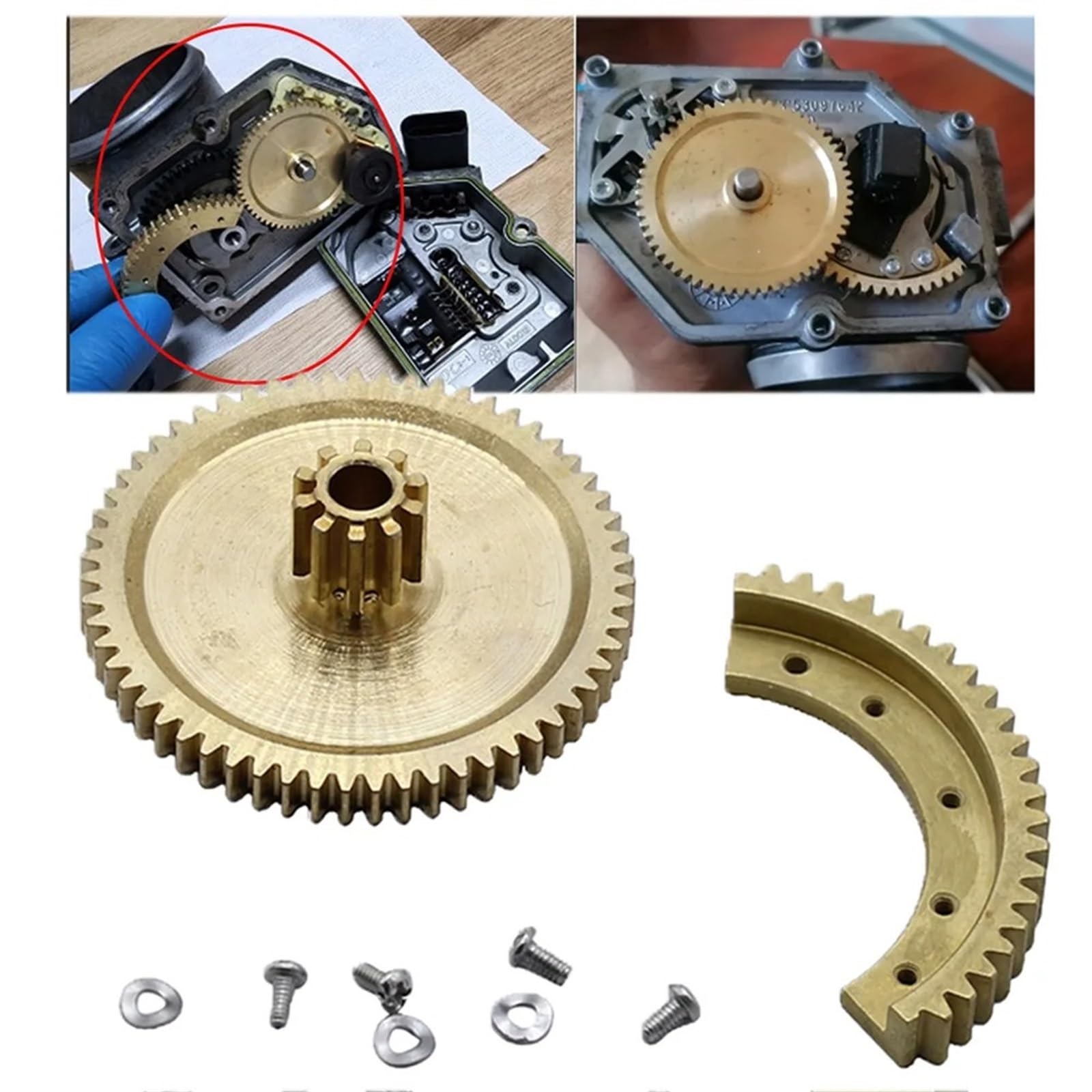 1 juego para VW para Skoda para TDI 1.4 1.9 2.0 2.5 2.7 3.0 4.2 Kit engranaje actuador cuerpo acelerador metal compatible con piezas repuesto automóvil Cuerpo acelerador del coche