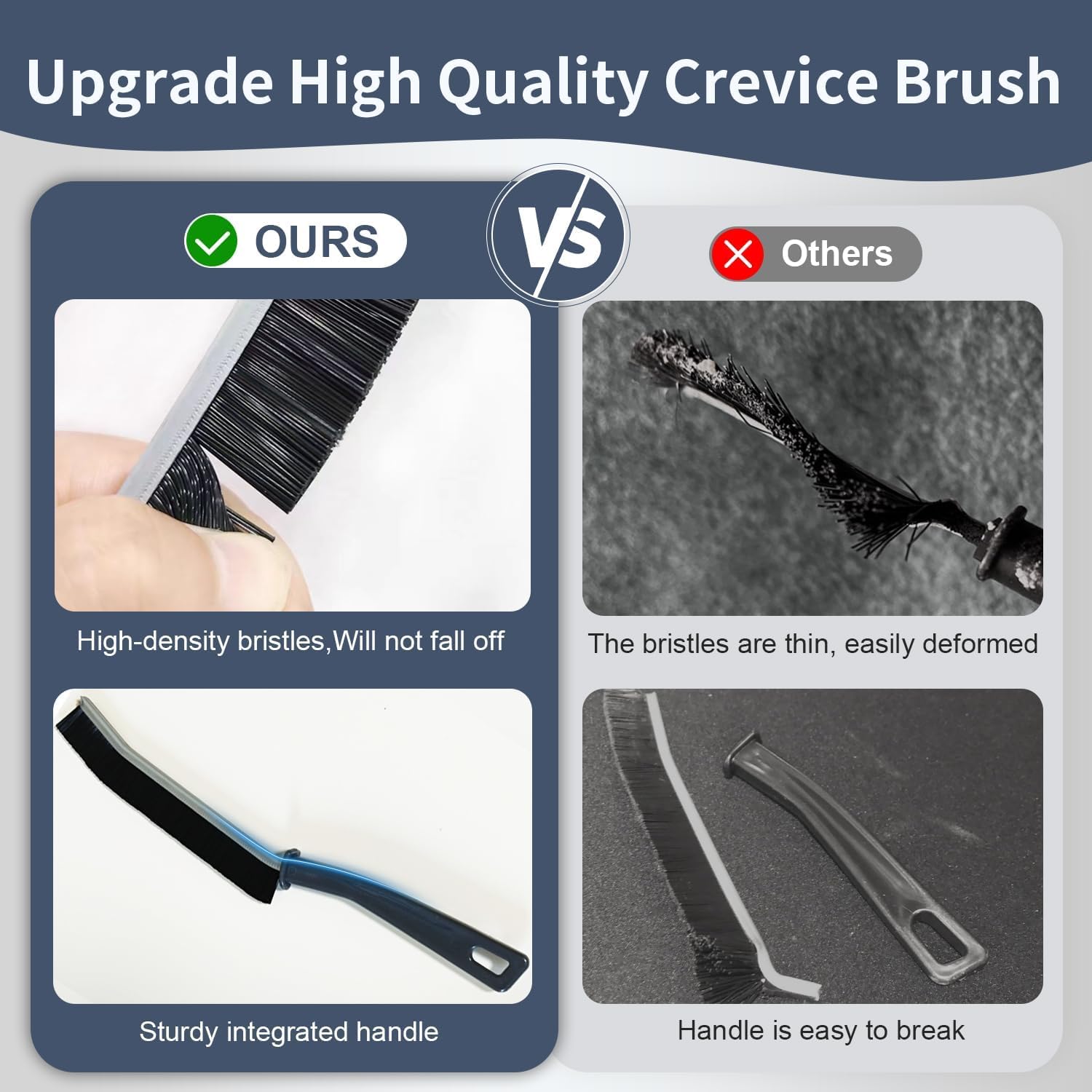 JICOOT Crevice Cleaning Brush, Multifunctional Hard Bristle Grout Cleaning Brush, Bathroom Cleaning Brush with Clip,Cleaning Brush for Household, Kitchen, Window, Sink, Toilet, Grout (5 PCS) 2
