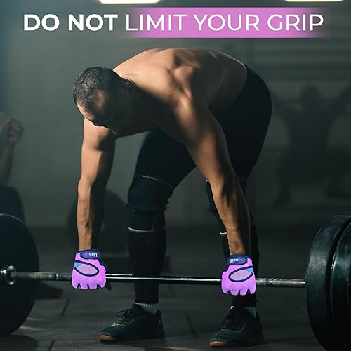 Miniatura 7 de LIONCO Guantes de entrenamiento para hombres y mujeres, guantes de levantamiento de pesas con gel transpirable acolchados de excelente agarre para