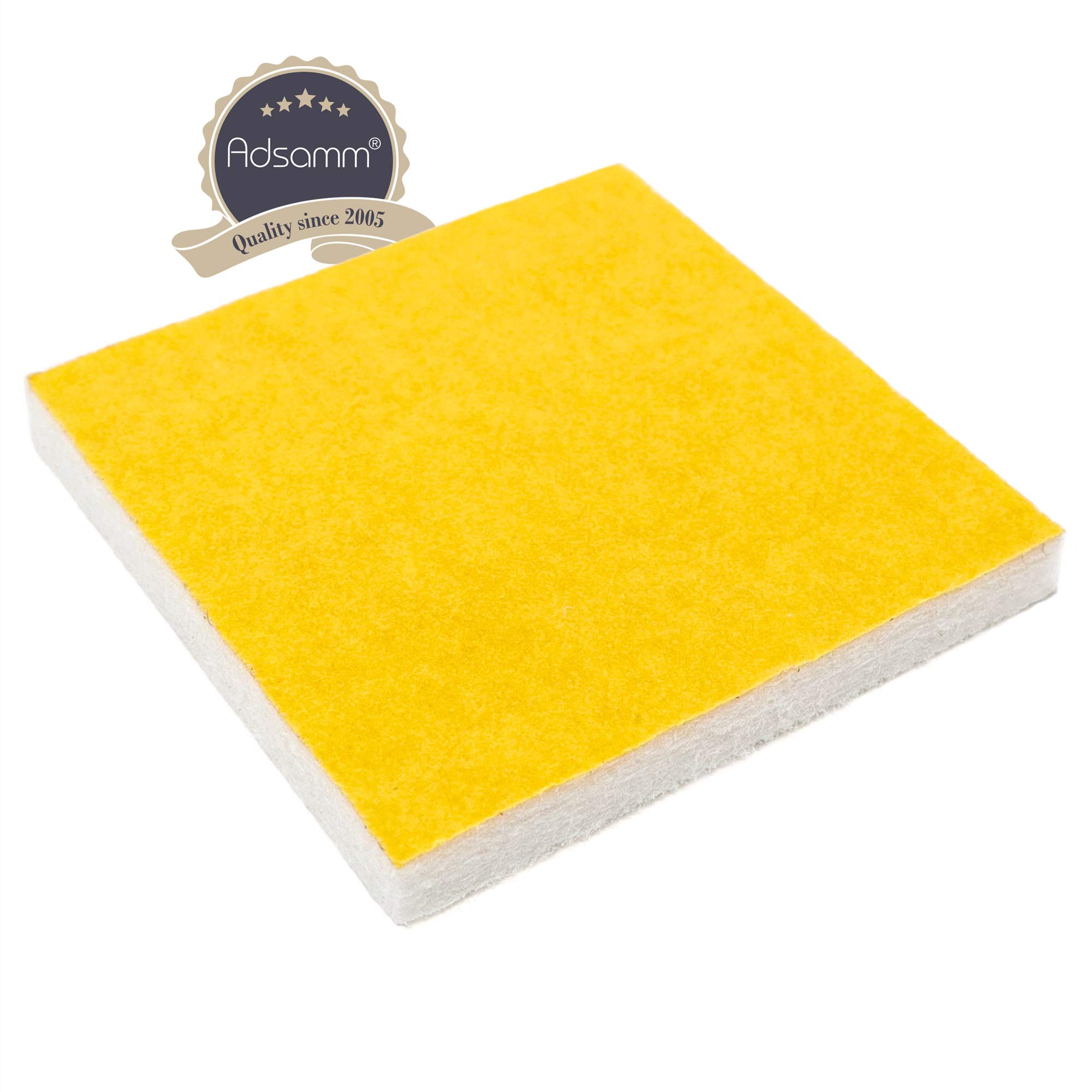 Adsamm® / 100 x Deslizadores de Fieltro autoadhesivos/Blanco / 45x45 mm/Cuadrado/Patines de Fieltro para Muebles de 5,5 mm de Grosor