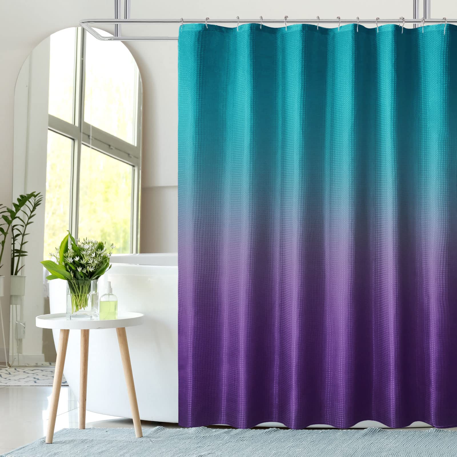 Amazon.com: BBiggood Combination of Purple Shower Curtain and Blue