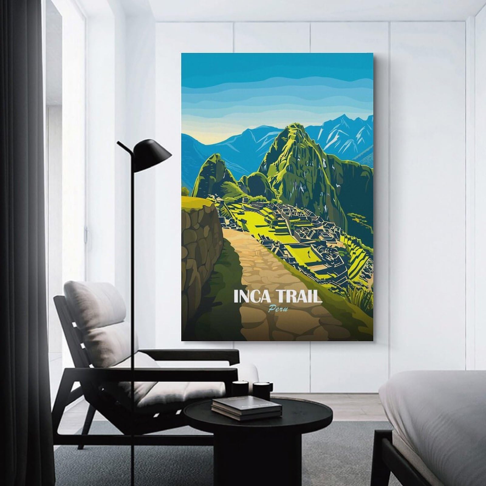 Junmoney Wall Picture Print Inca Trail Peru Travel, 24x36inch(60x90cm), for Living Room, Bedroom, Office Or Hallway, A Flexible Wall Accent for Shared Spaces