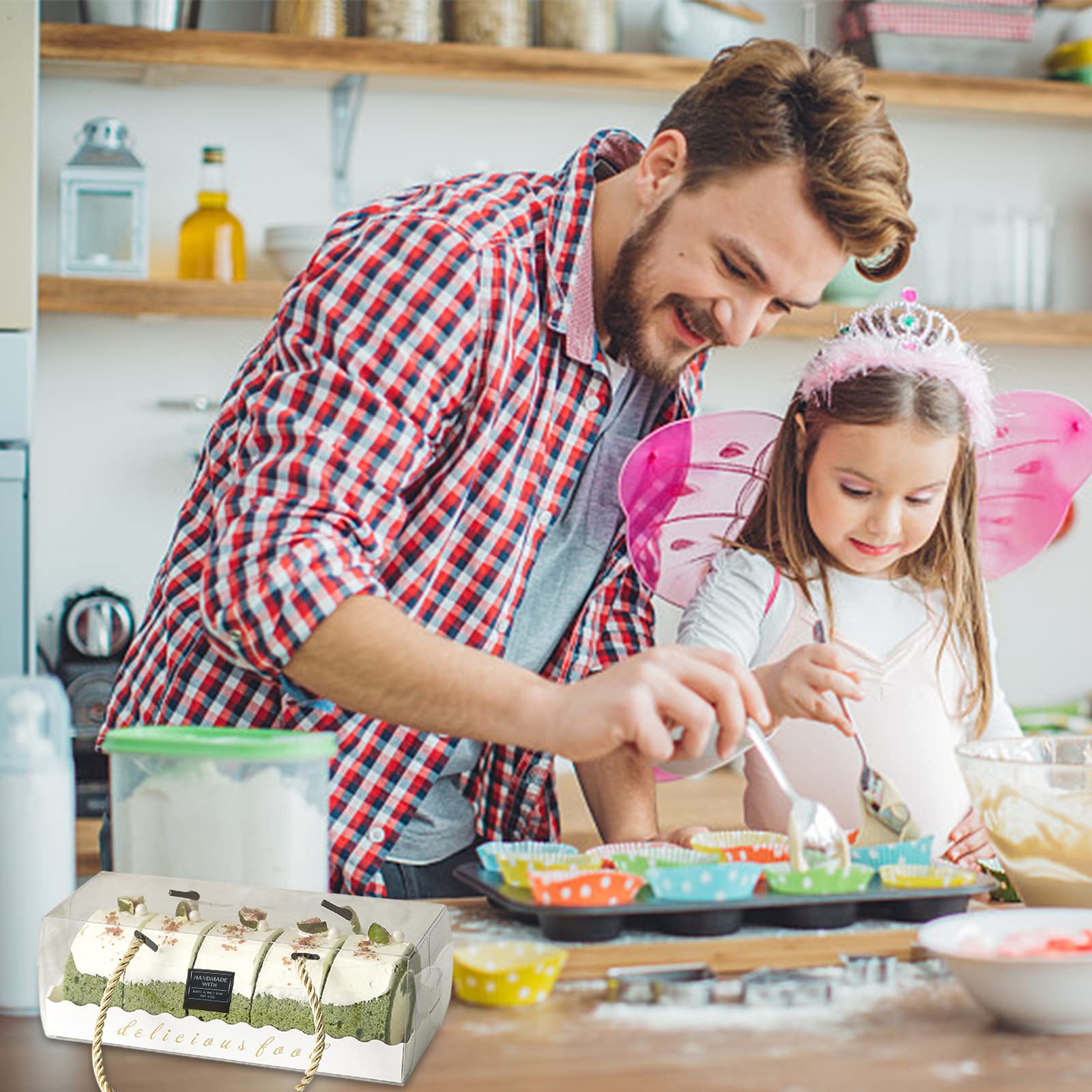 15 Scatole Trasparenti Per Cupcake E Macaron - Con Finestra, Corda E Adesivi, Ideali Per Feste E Regali - Foto 9