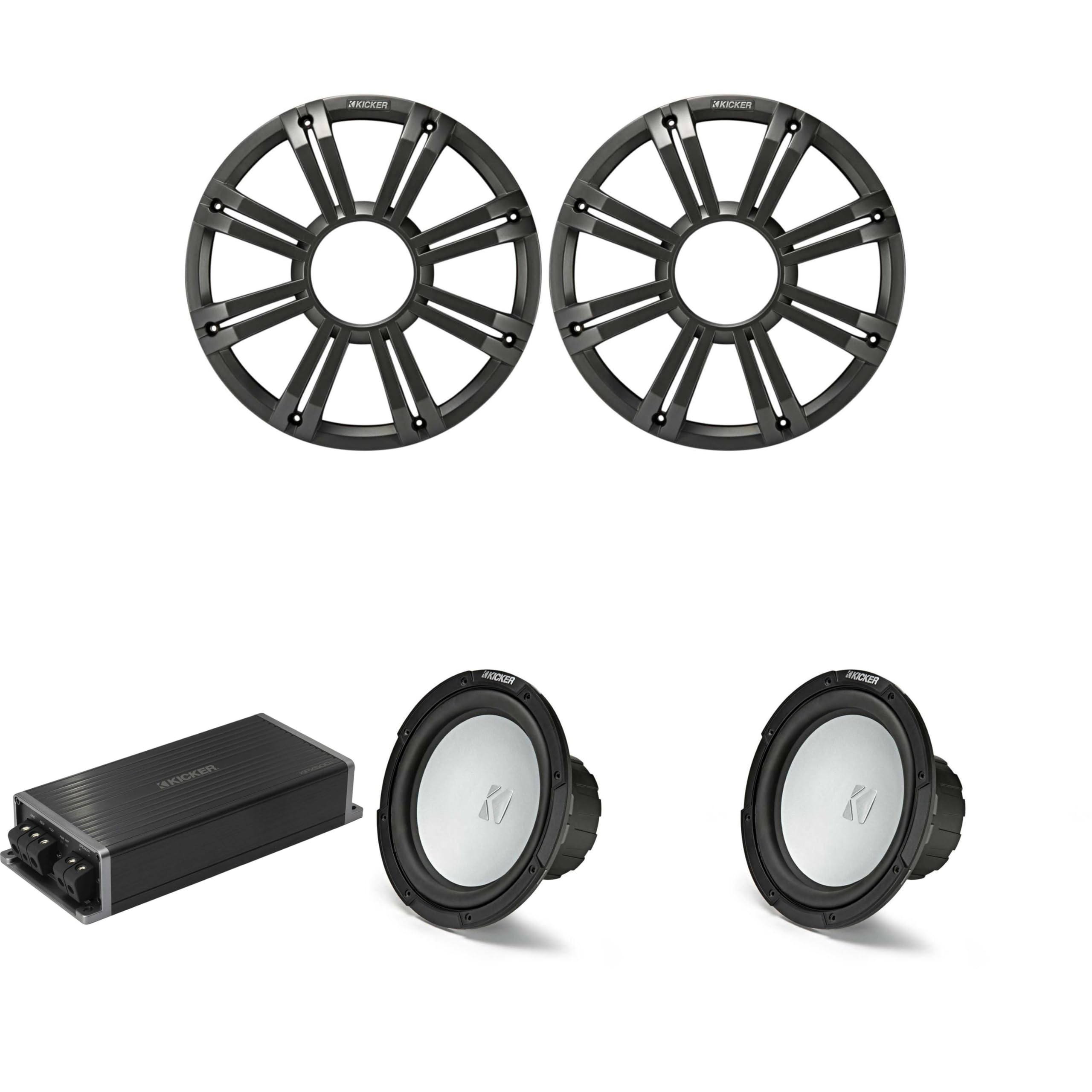 Kicker Marine KPX500.1 Powersports Amp & (2) 10