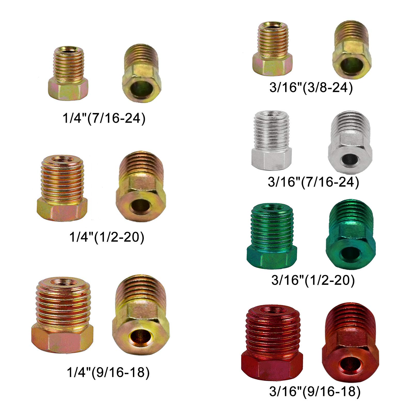 MuHize Upgraded Brake Line Fitting Inverted Flares On