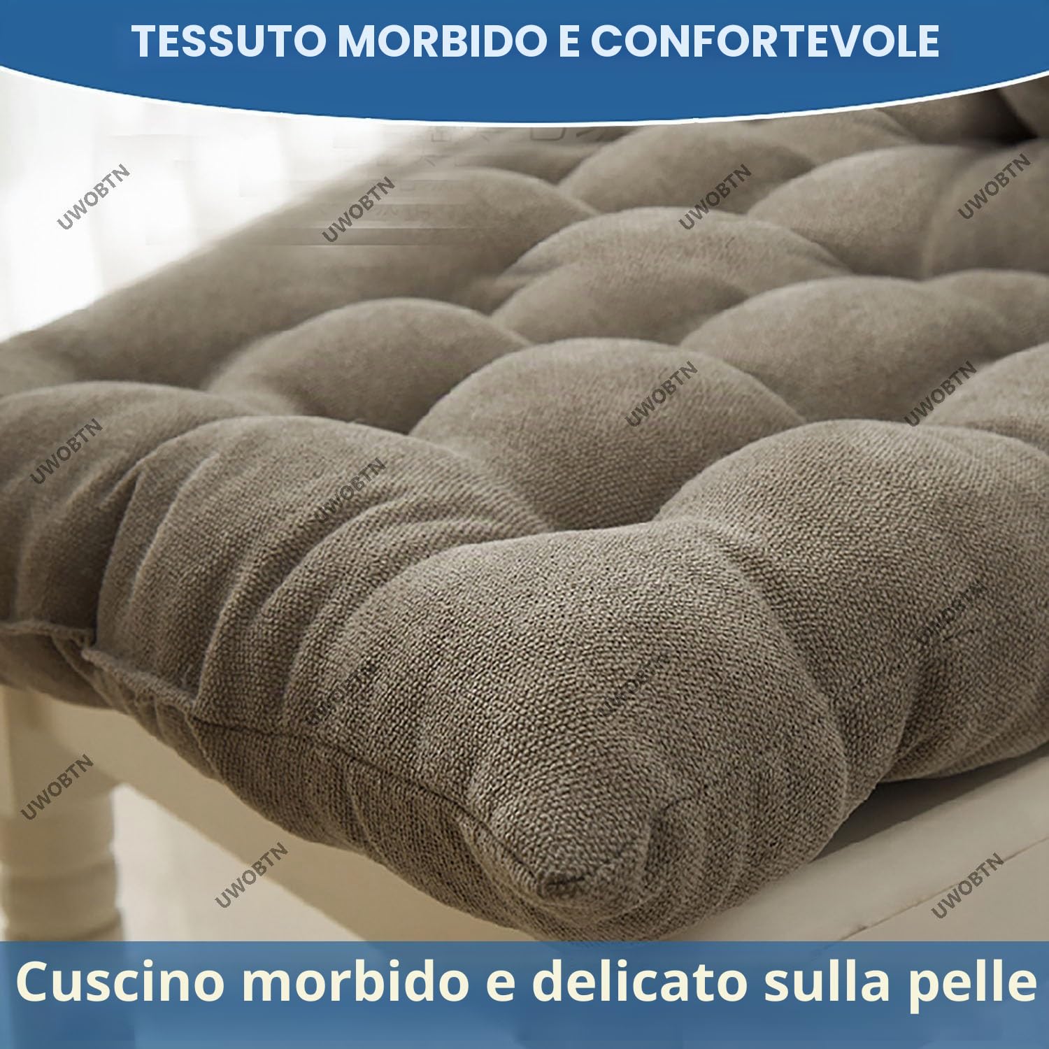 Set di 4/2/1 Cuscini per Sedie con Schienale, 40x40x55cm Antiscivolo Ufficio Cuscino per Sedie，Cuscini di Seduta Cucina con Lacci,per Esterno, Interni, Giardino ,Pranzo(Color1,40x40x55x8cm(4PCS))