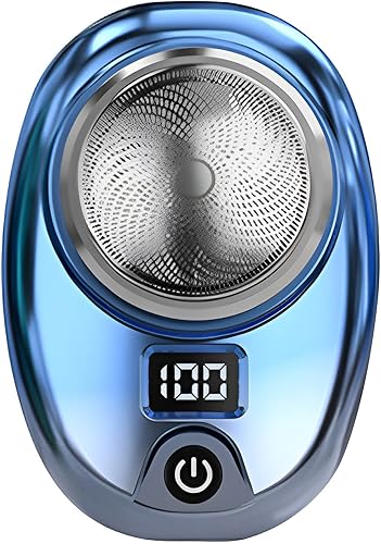 Miniatura 2 de Nueva maquinilla de afeitar eléctrica, afeitadora eléctrica, tamaño de bolsillo, portátil, recargable por USB, impermeable, fácil de usar con un