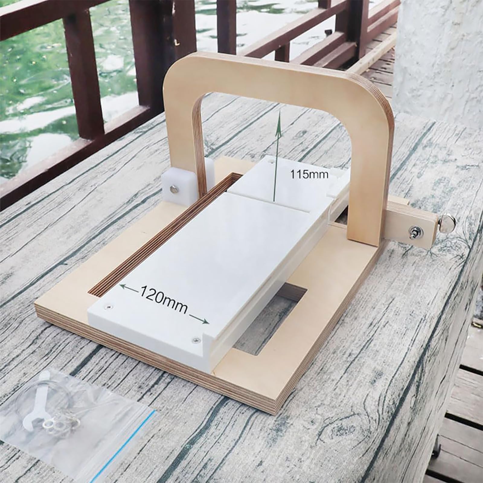 Cortadores de jabón de madera con alambre de corte ajustable y grosor, herramienta para hacer jabón y manualidades
