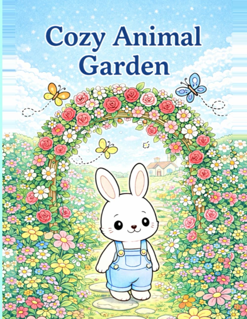 Cozy Animal Garden: A Cute Kawaii Woodland Animal Coloring Book for Relaxation with Cozy Garden Scenes, Flowers and Adorable Animal Friends