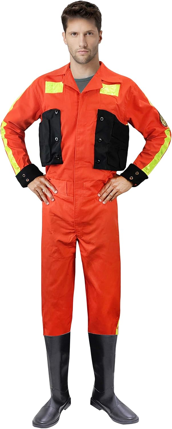 Orange Deck Crew/Fatique Coverall Jumpsuit Costume BSG Battlestar Galactica