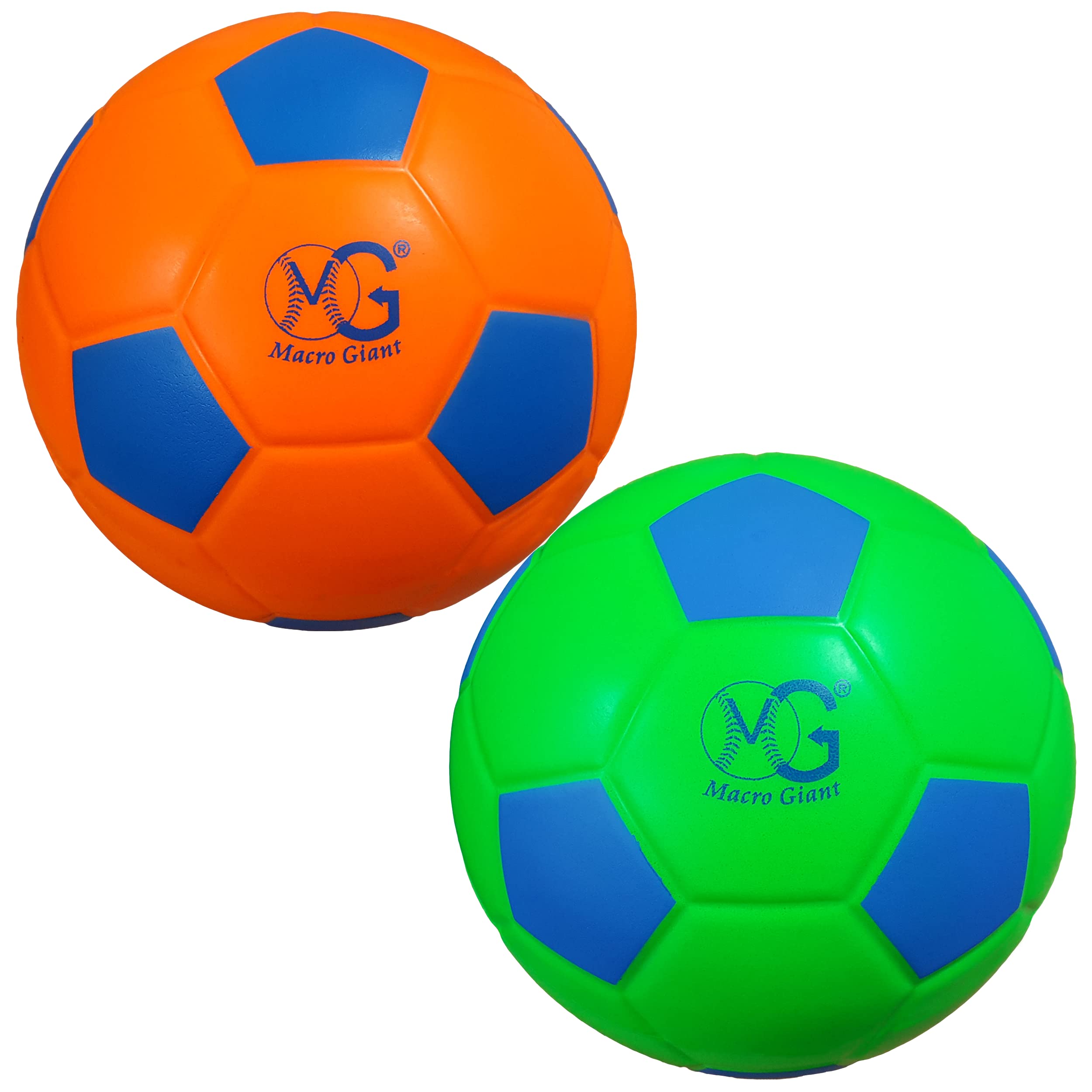 Macro Giant 7.5 Inch (Diameter) PU Foam Soccer Ball, Set of 2, Playground Ball, Kid Sports Toys, Kickball, School Playground