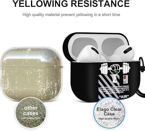 Miniatura 4 de Micxur Funda para Airpods Pro de 2 generación 2022 compatible con el patrón de diseño de astronauta de TPU de estrella negra funda para Airpods Pro