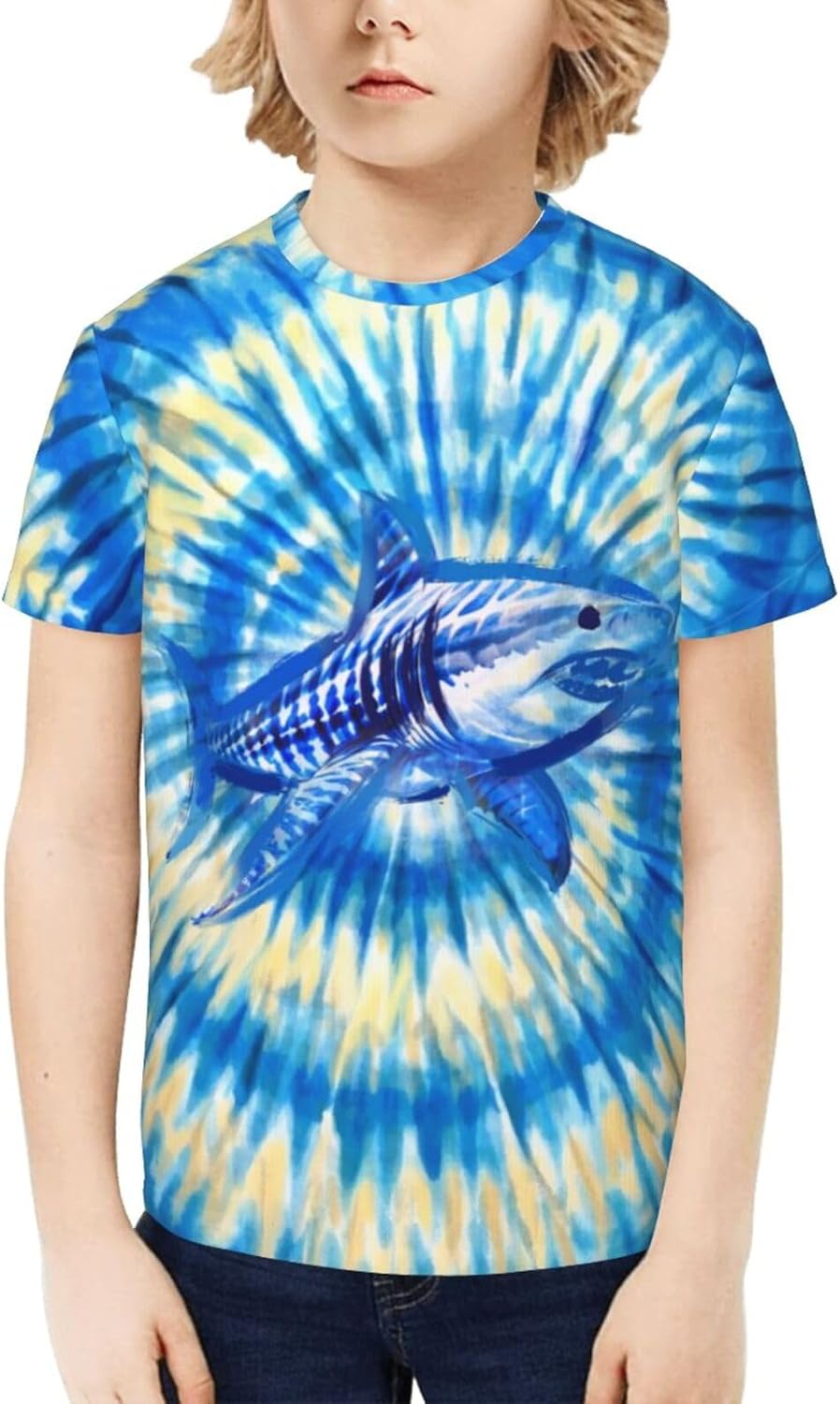 Tie Dye T-Shirts for Kids - Soft Breathable Short Sleeve Tee for Boys & Girls, Hippie Style Summer Top Casual Youth Tops - Image 2