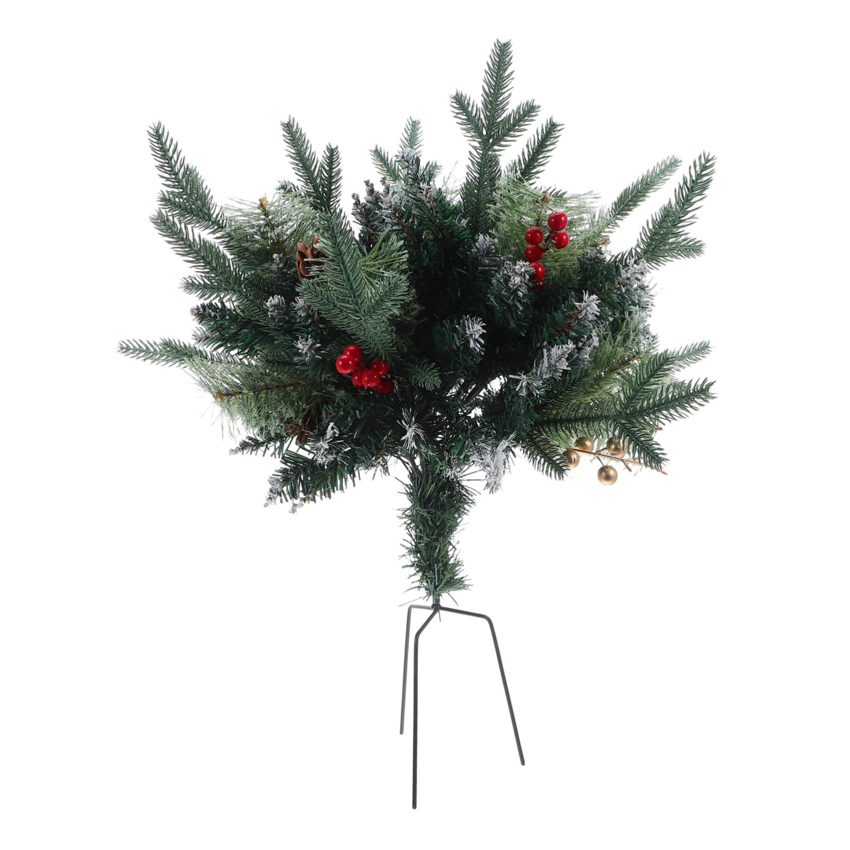 Cabilock Decorazioni Natale Esterne con Pigne Riempitivo per Urne e Fioriere Rami di Pino Finti Picchetti Natalizi per Giardino Decorazione Albero Natale Resistenti Intemperie