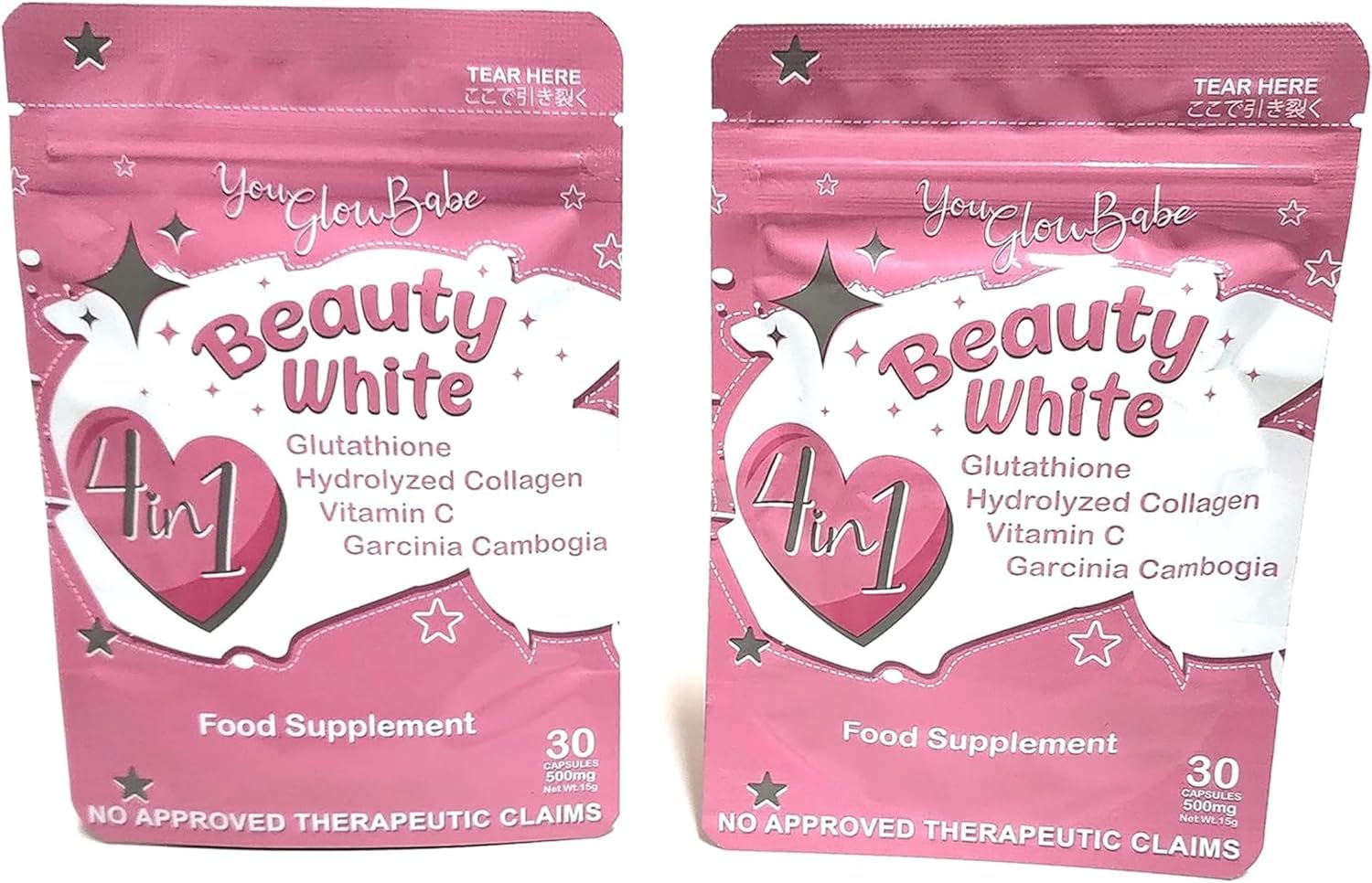 Amazon.com: You Glow Babe Beauty White 4 in 1 Glutathione Capsules, 30 Count : Health & Household Amazon.com: You Glow Babe Beauty White 4 in 1 Glutathione Capsules, 30 Count : Health & Household