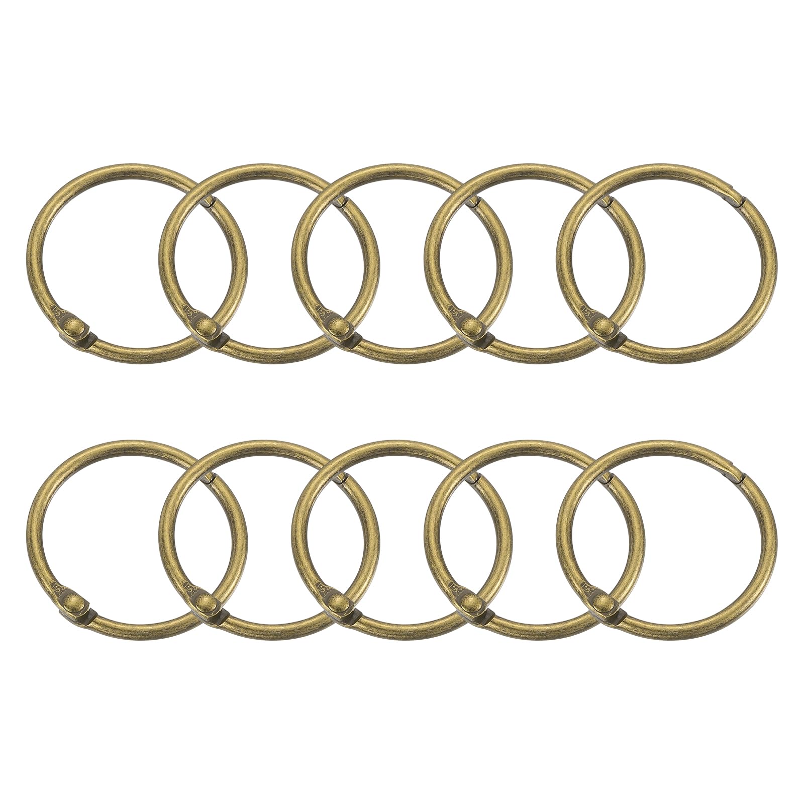 Anneaux de rideau de douche uxcell lot de 12 en acier bronze de 3,1 cm