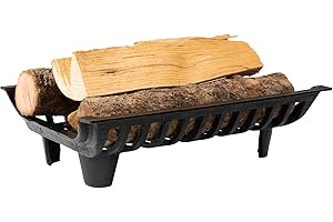 AGTEK Fireplace Grate 18 Inch Heavy Duty Cast Iron Fire Place Grates