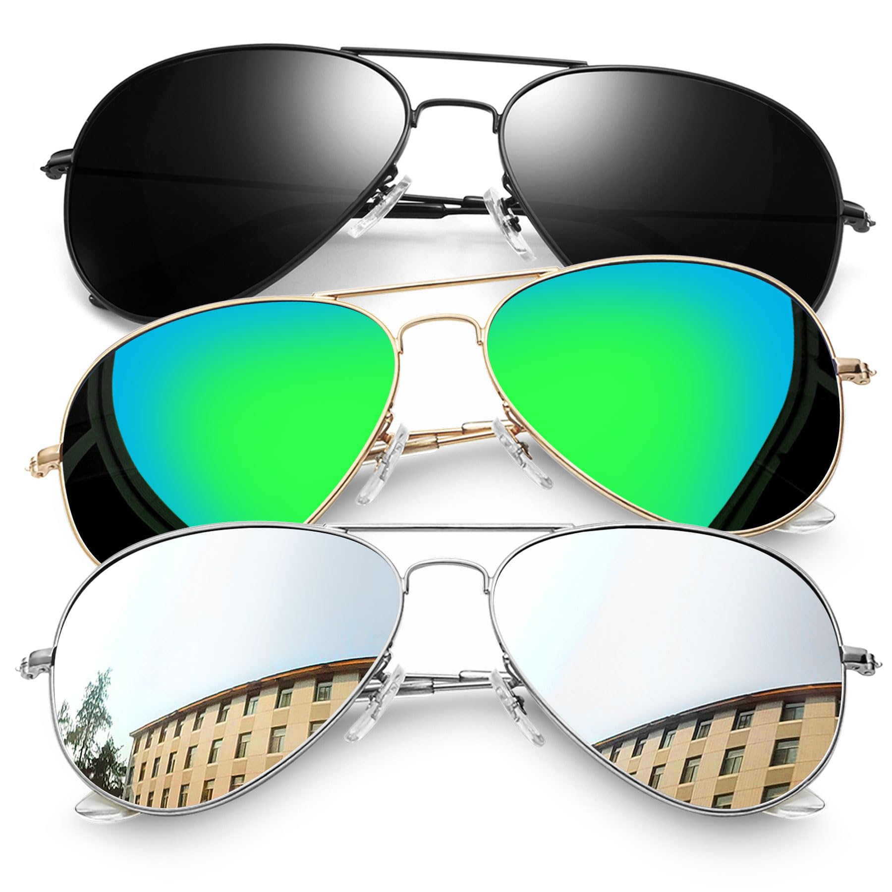 Joopin Bulk Trendy Aviation Sunglasses Polarized UV Protection Retro Sun Glasses Cool Sunnies Fashion Shades