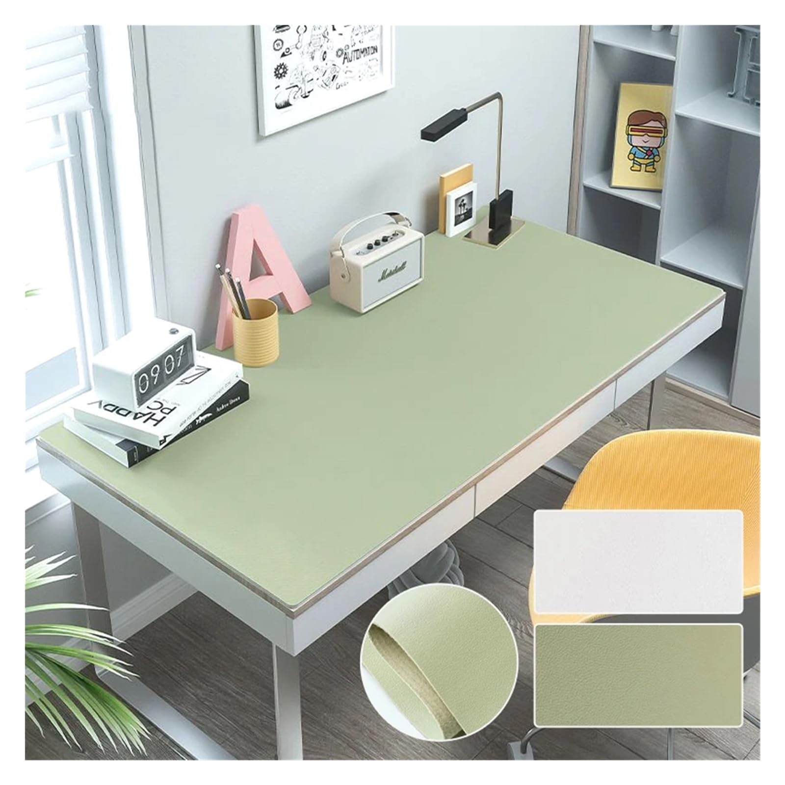 Tappetino da scrivania in pelle, tappetino da tavolo impermeabile resistente all'olio, copertura protettiva for scrivania da pranzo e cucina(Color 4,L 70x140cm)