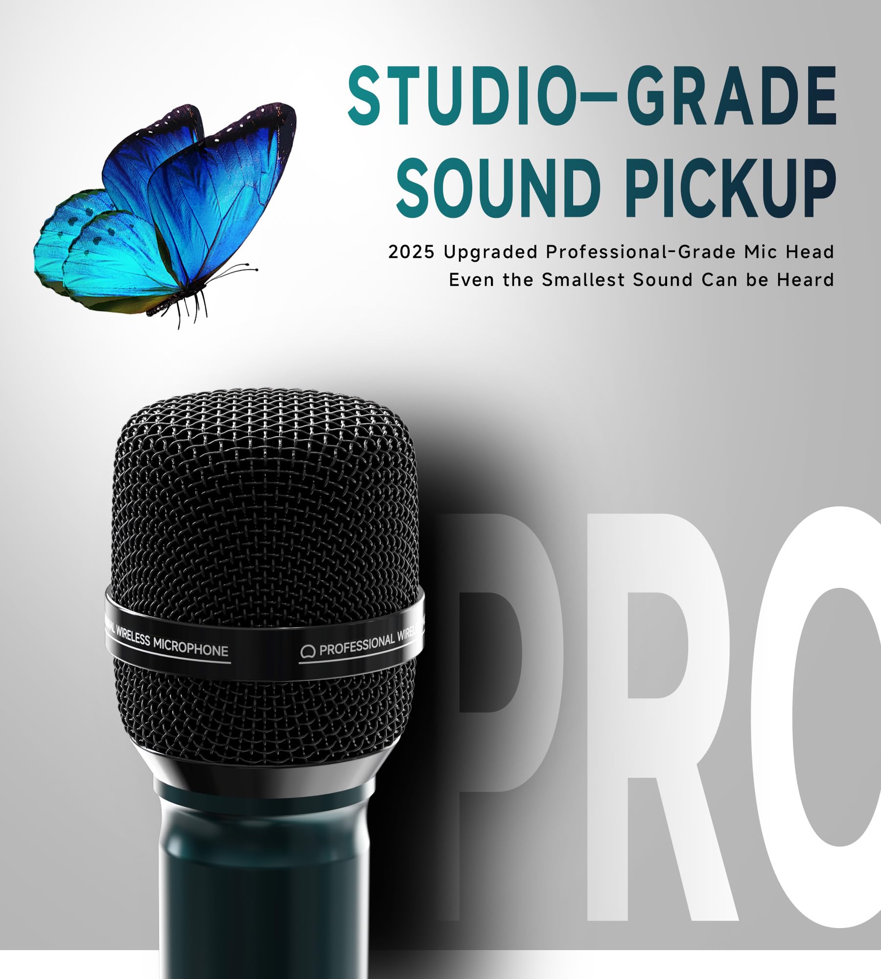 ECHOMUSSY Wireless Microphones (Brown), 11*11*21 cm - Image 3
