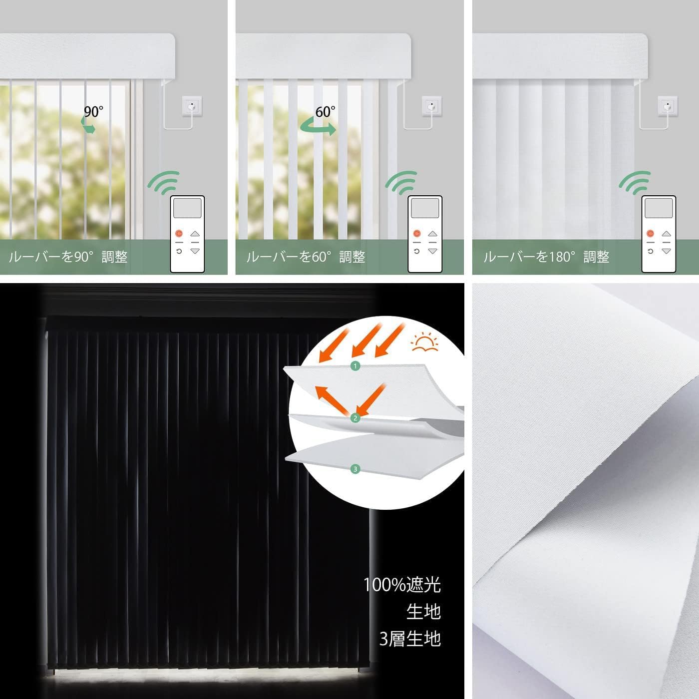 Amazon.co.jp: Yoolax 電動 縦型ブラインド スマートブライン