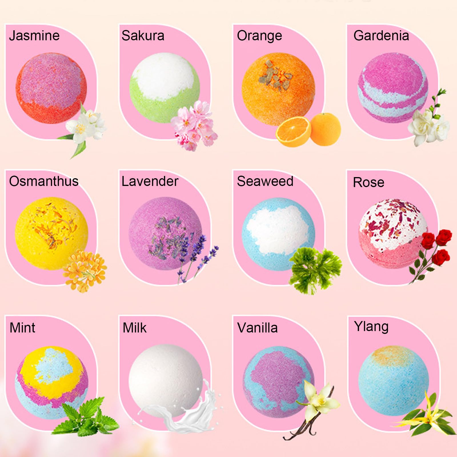 12x60g Bombe da Bagno Set Regalo per Bambini, Naturali Bombe di Bolle di Bagno Effervescenti con Sorpresa, Bombe da Doccia Regali di Compleanno Party per Ragazzi e Ragazze