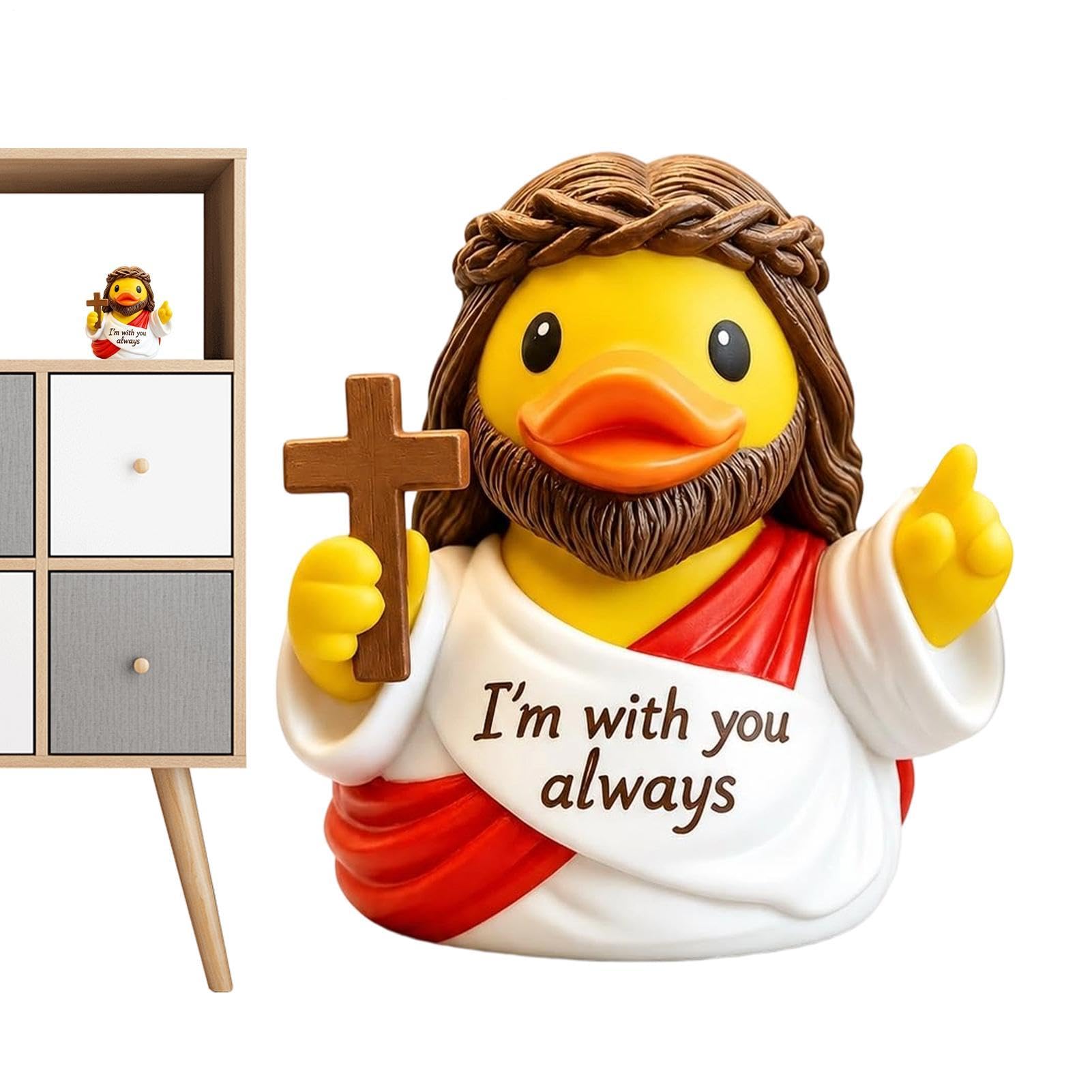 Figurines de Jésus en statuette de canard pour cadeau d'anniversaire
