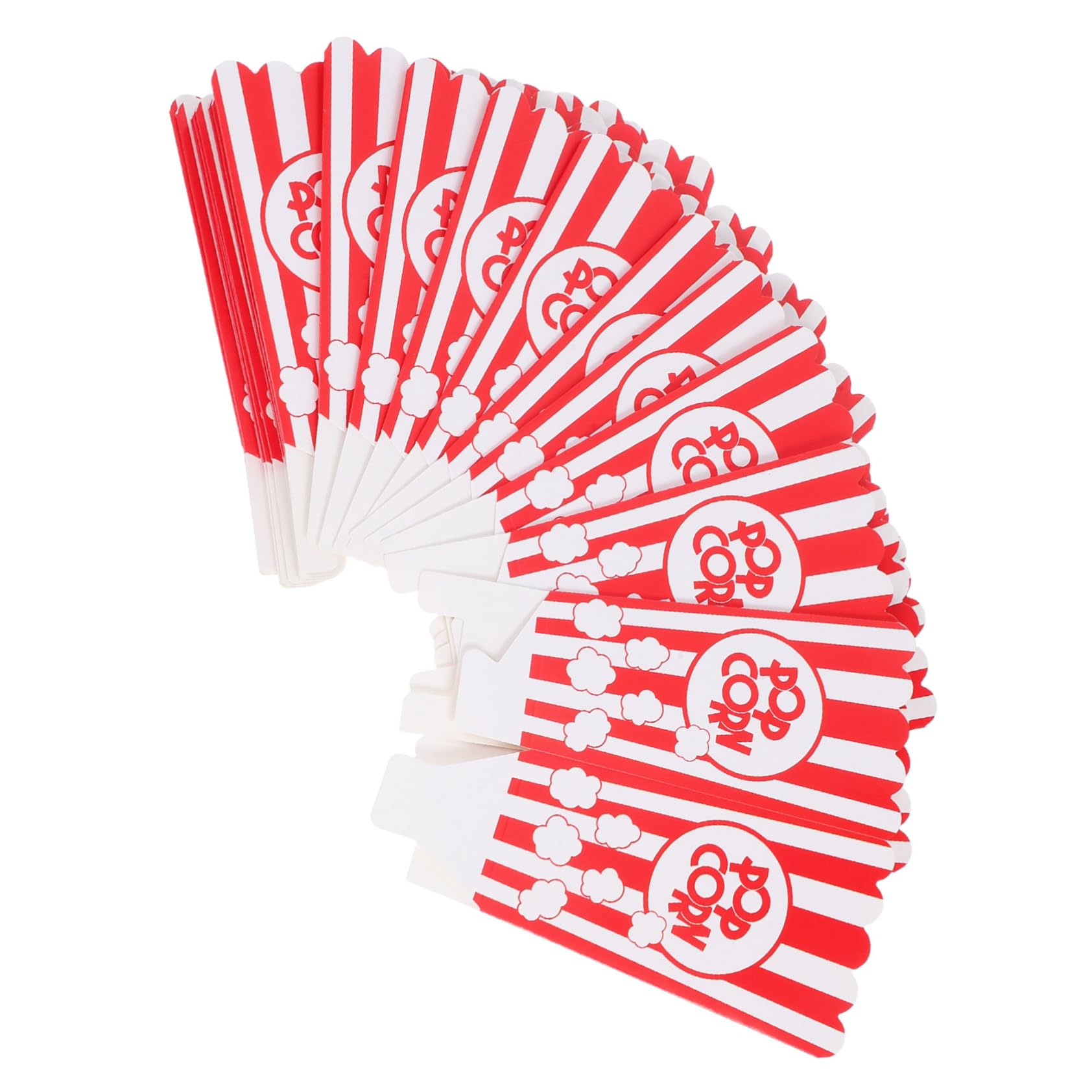 ABOOFAN Elegant Striped Popcorn Baskets Paper Snack Bags Perfect for Valentine's Day Parties