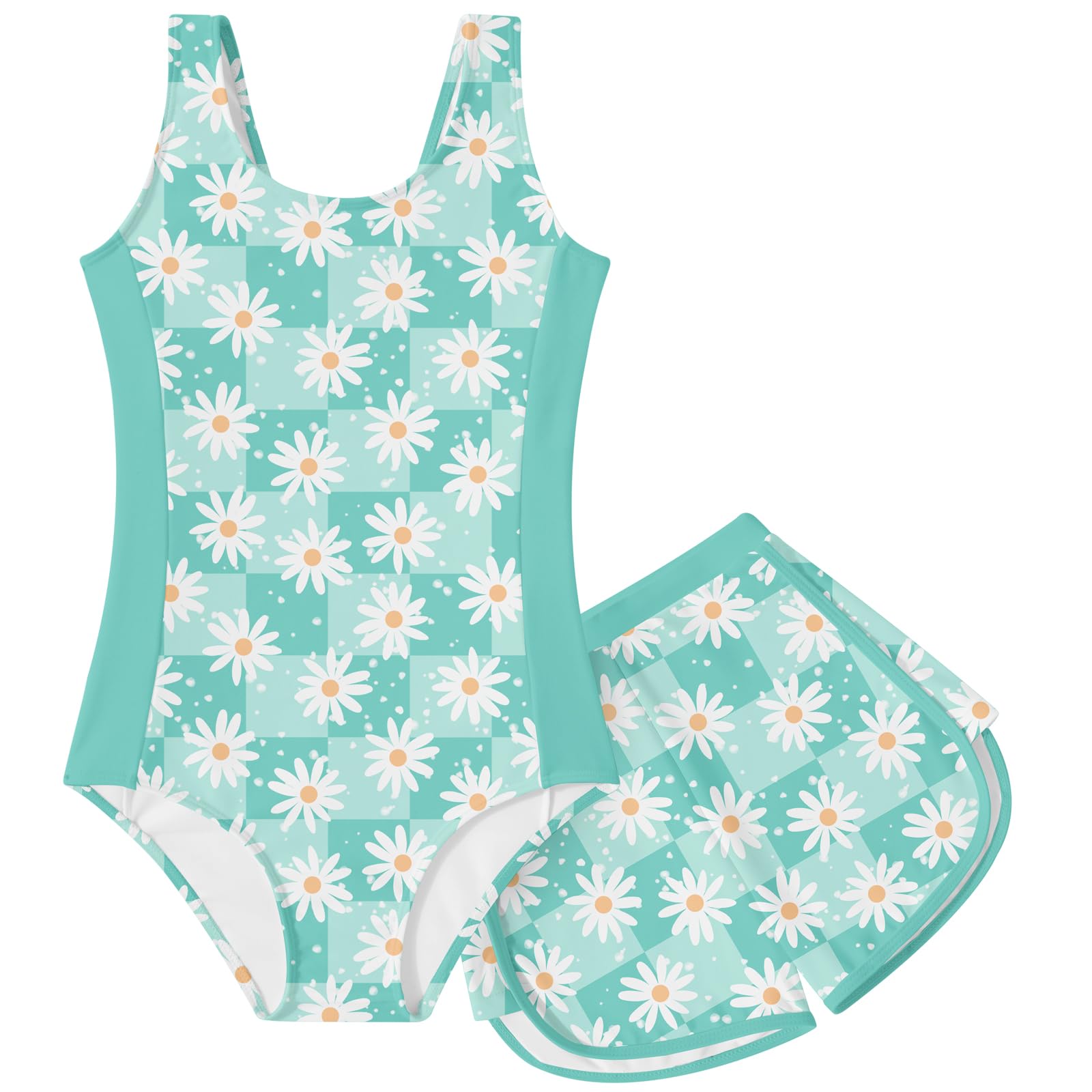 TUONROAD Toddler Girls One Piece Swimsuit Bathing Suit with Short for 3-9