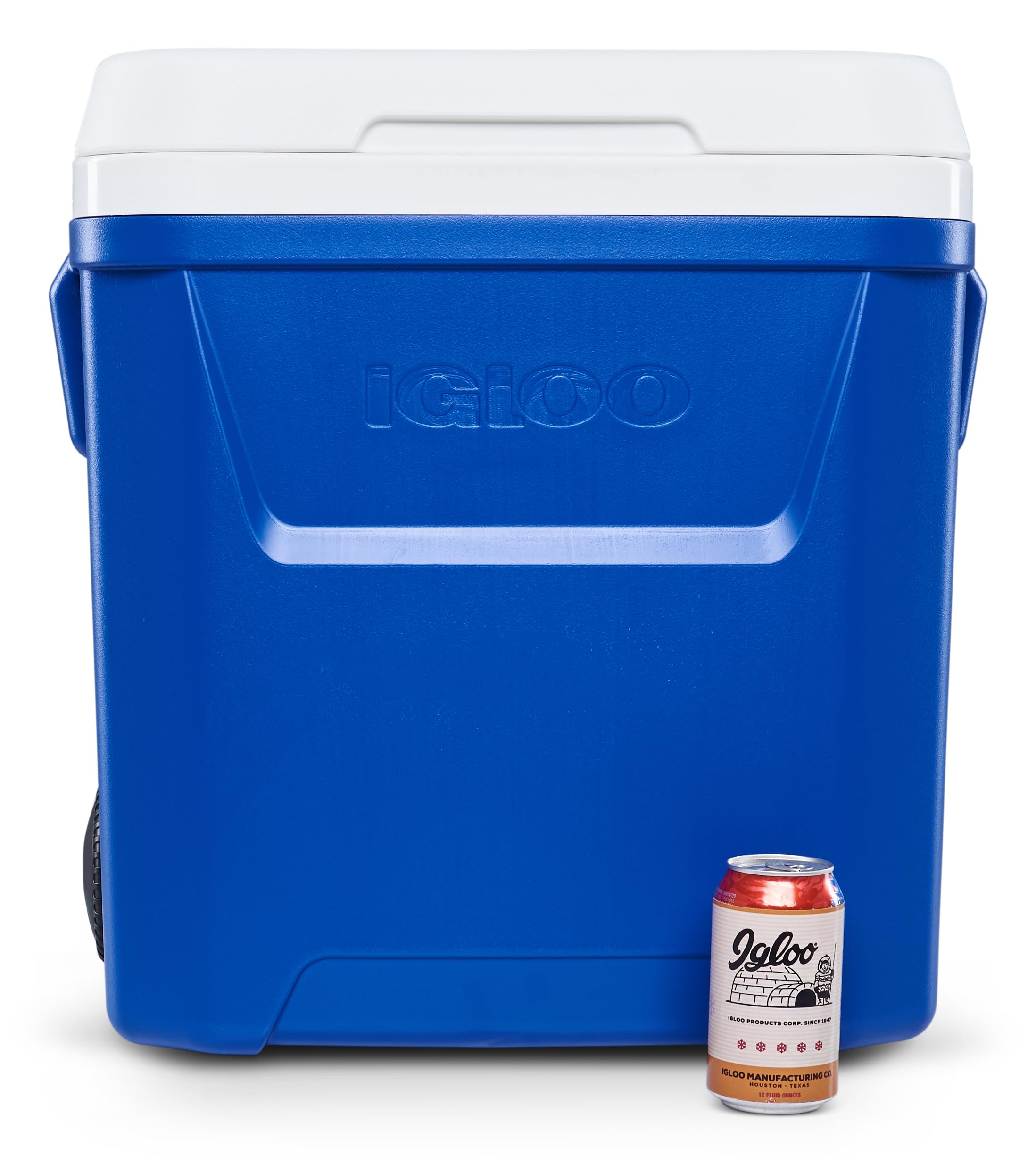 IGLOO Laguna 60 Glacière 56L – Grande Glacière Passive avec roulettes & Poignée Télescopique – Boîte Isotherme Robuste pour Camping, Plage & Loisirs, Idéale pour Boissons & Aliments