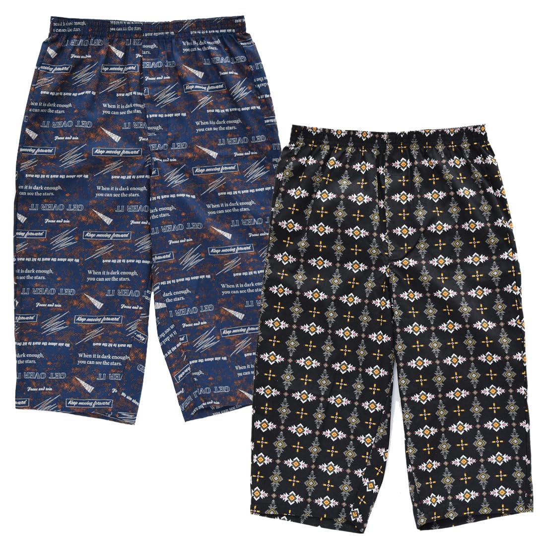 Amazon | [OAR] カジュアル柄 ステテコ 2枚セット 綿100 7分丈 前開き  