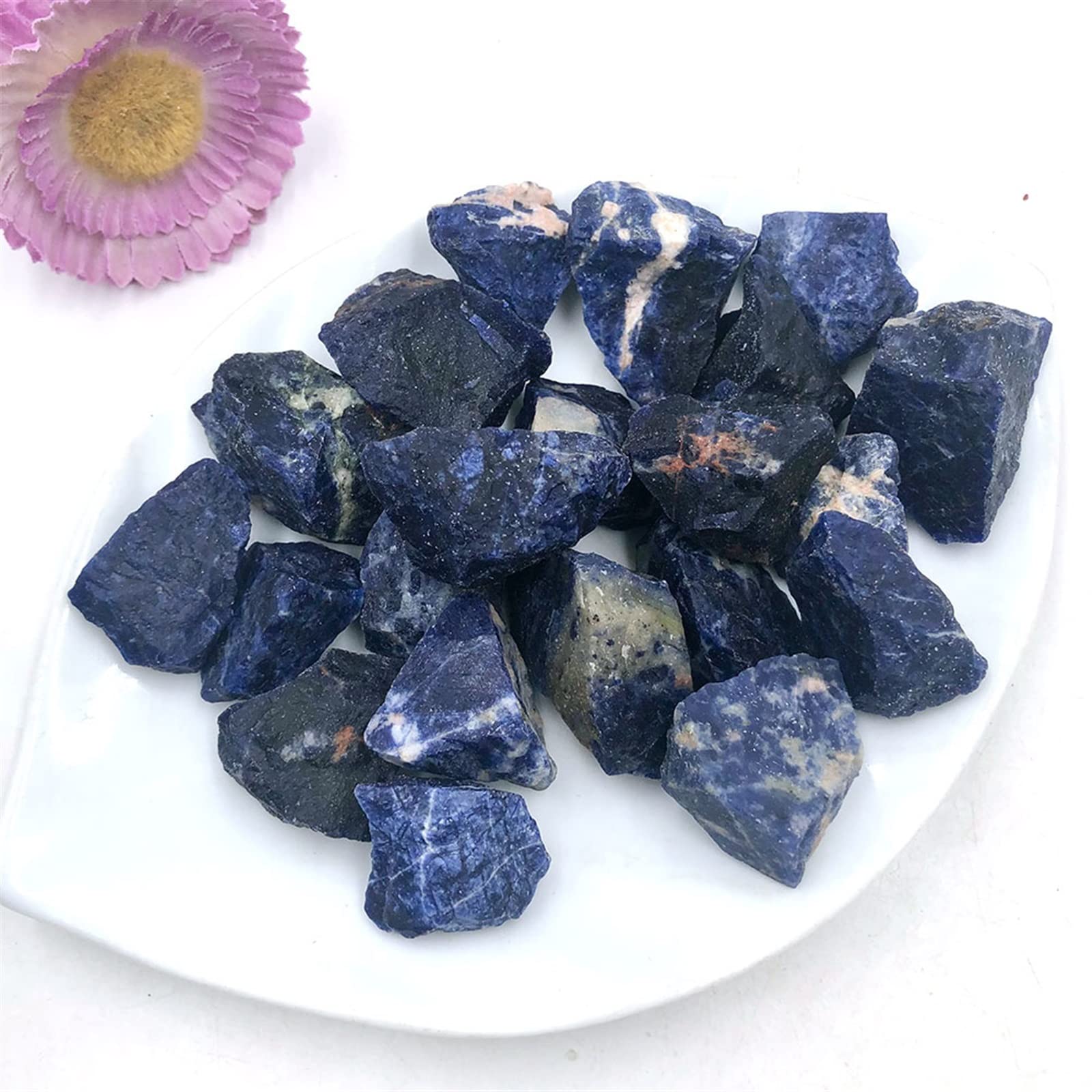 1pc Natural Raw Blue Sodalite Pietra Grezza Cristalli di Quarzo Roccia Acquario Decorazione della Stanza della casa Pietra preziosa Collezioni di casa
