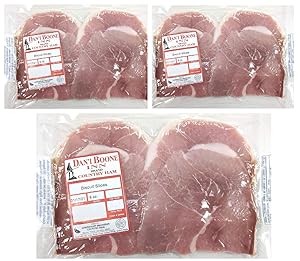 Dan'l Boone Inn Brand Country Ham Center Biscuit Slices 3 - 8 Oz Packs