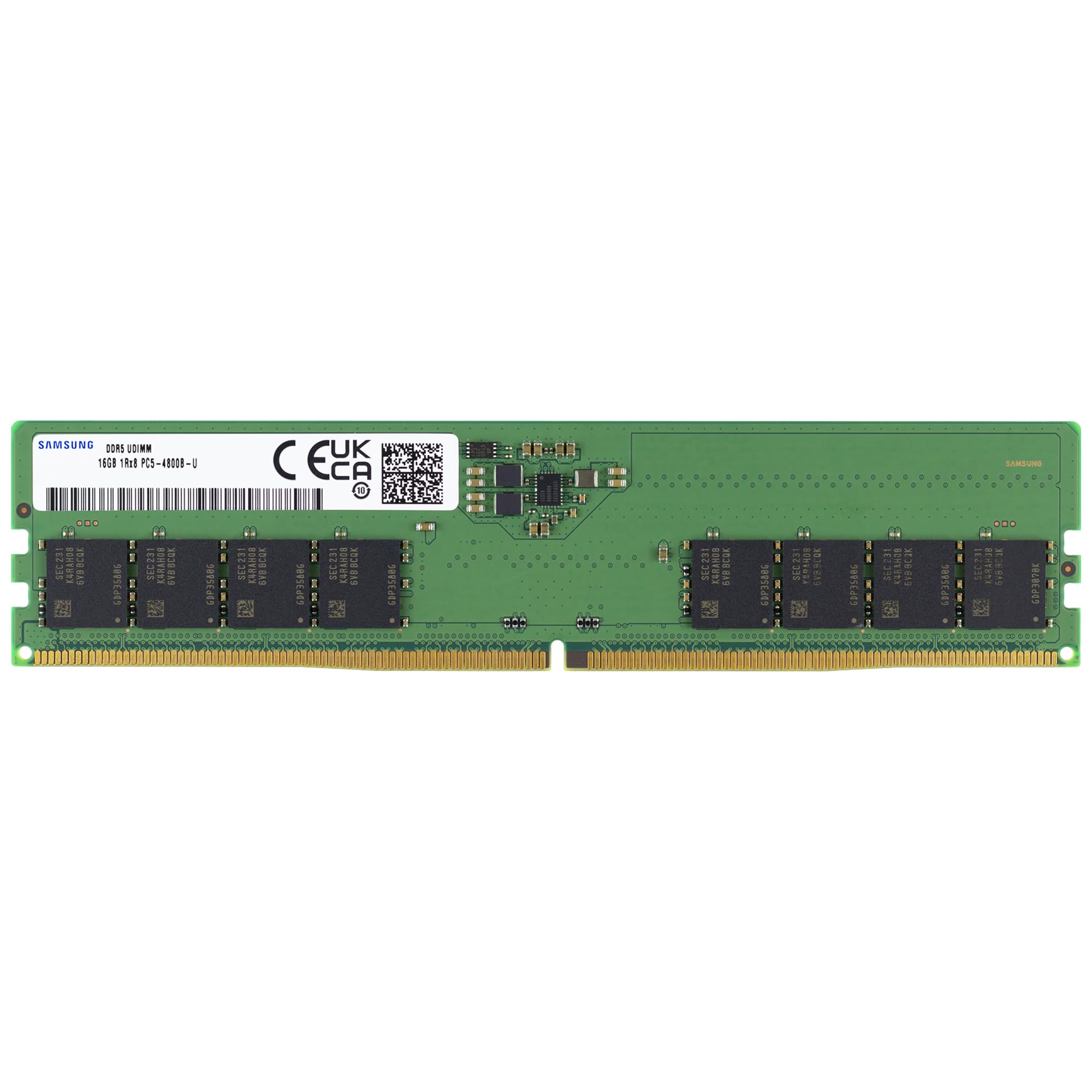 Samsung 16GB DDR5 4800MHz PC5-38400 CL40 UDIMM 1Rx8 Single Rank
