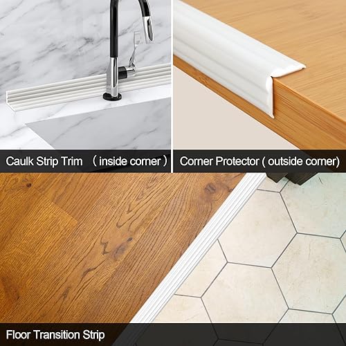 Miniatura 4 de Protector de esquina de pared, protector de esquina de pared autoadhesivo y protector de bordes, tira de moldeo de esquina interior y exterior,