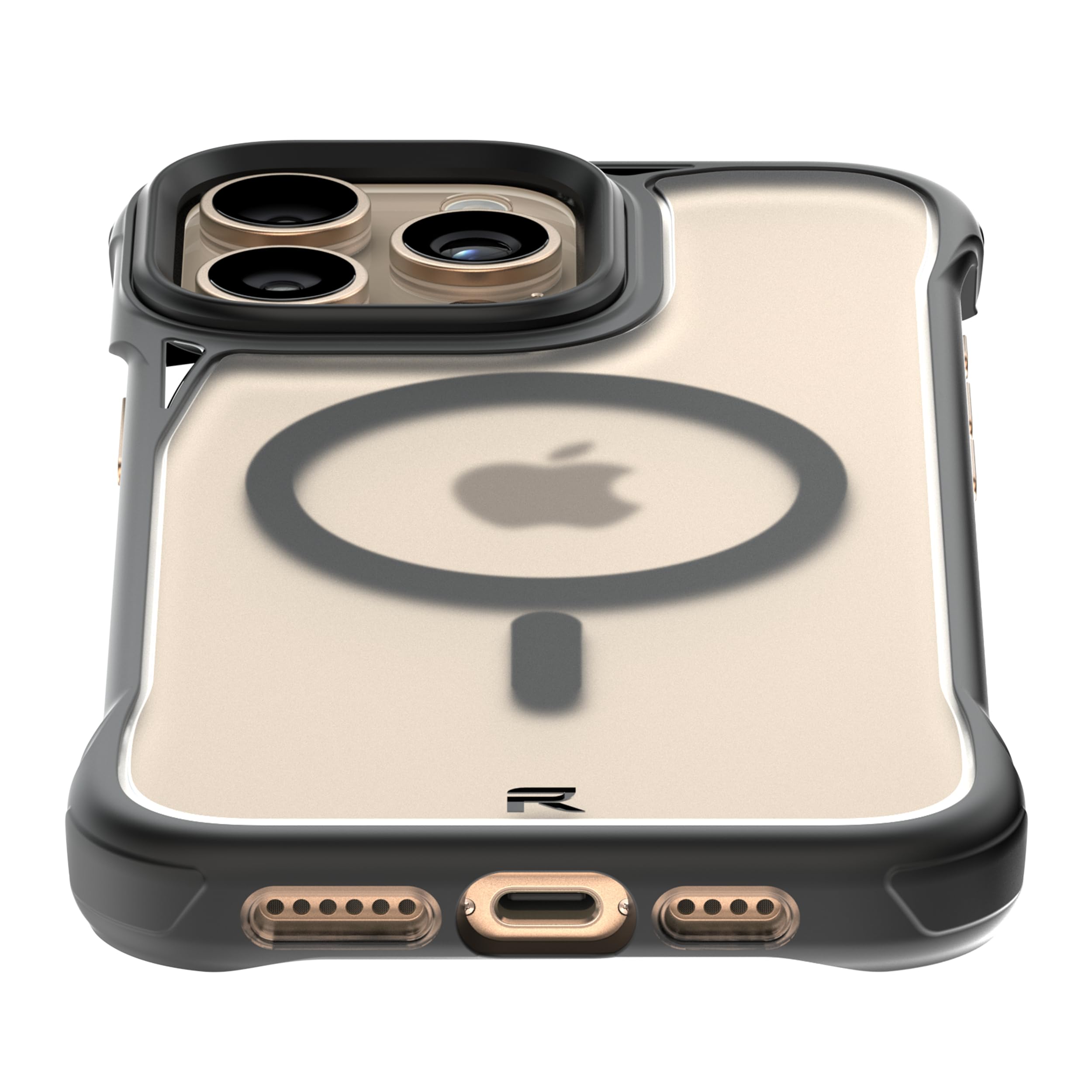 REBEL Custodia trasparente per iPhone 16 Pro Max [serie Frosted Flex] Lati esposti per il comfort, forte compatibile con MagSafe, texture opaca, protettiva antiurto, custodia senza cornice aggiornata,