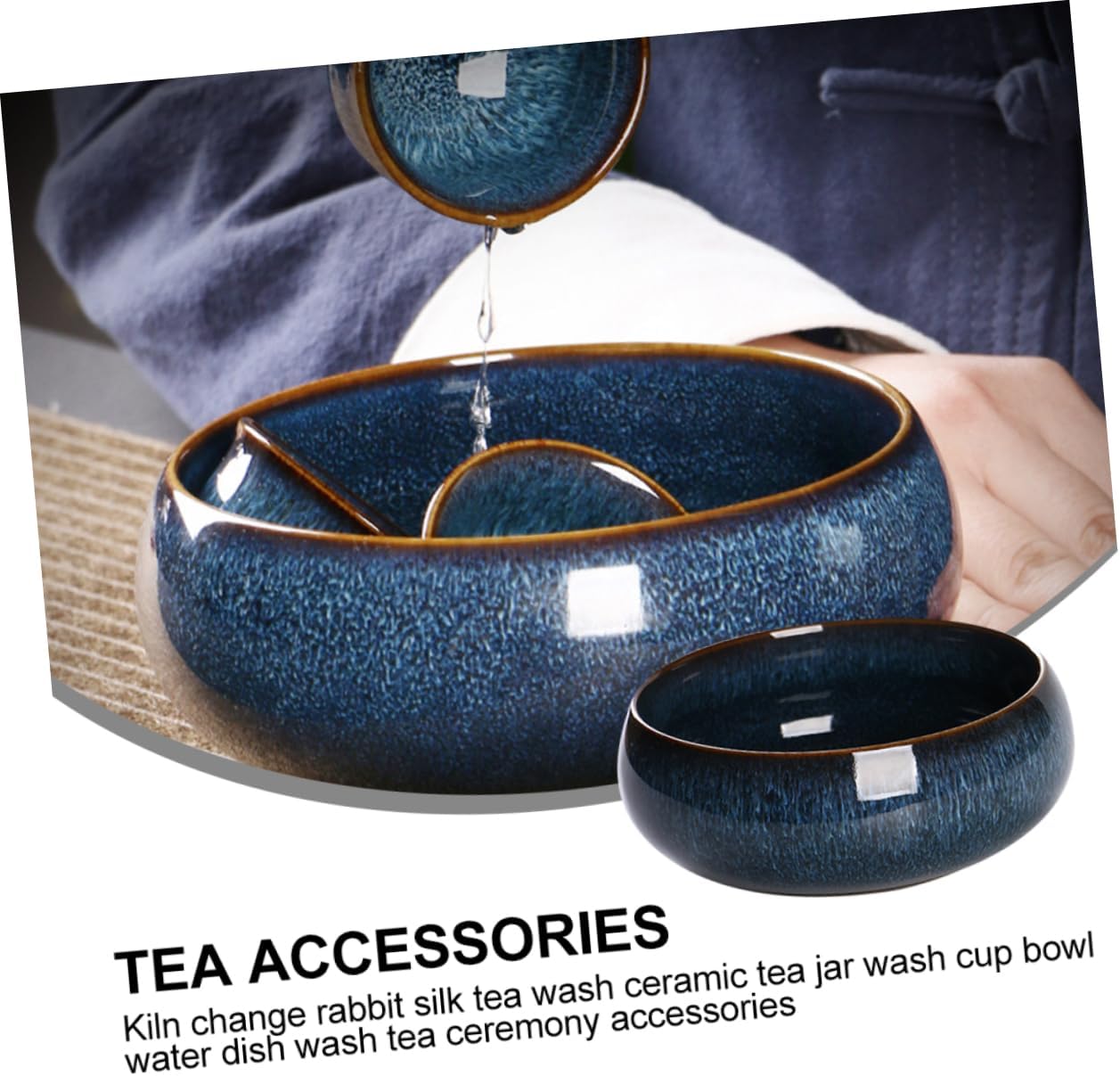 Large Ceramic Tea Wash Bowl Elegant Teaware for Easy Cleaning and Practical Use Living Rooms Offices and Tea Rooms