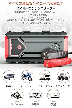 Amazon | ジャンプスターター 12V 車用エンジンスターター
