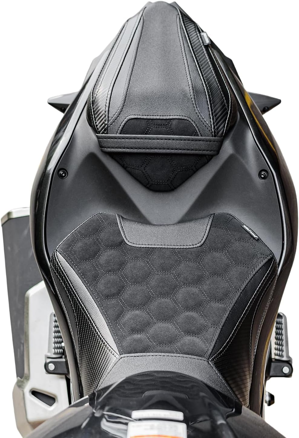 Motorcycle Driver Seat for Kawasaki Ninja Z 500 2021 2022 2023 2024 2025 2026 Ninja 500 Z500 Front Pillion Solo Cushion Cover Pad Set (Rider-Carbon Fiber Look)
