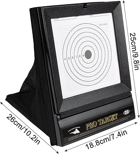 Miniatura 5 de Objetivos de Airsoft con atrapador de red de trampa, papel de tiro 1060 incluido - objetivos de pistola BB reutilizables y portátiles para rangos de