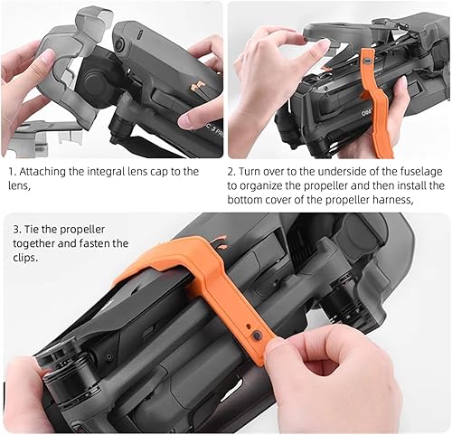 Miniatura 3 de XNasu Gimbal Lens Cover for d-ji Mavic 3 Pro Propeller Holder Propellers Stabilizer Protector Belt Props Fixed Mount (Color  Transparent Grey)
