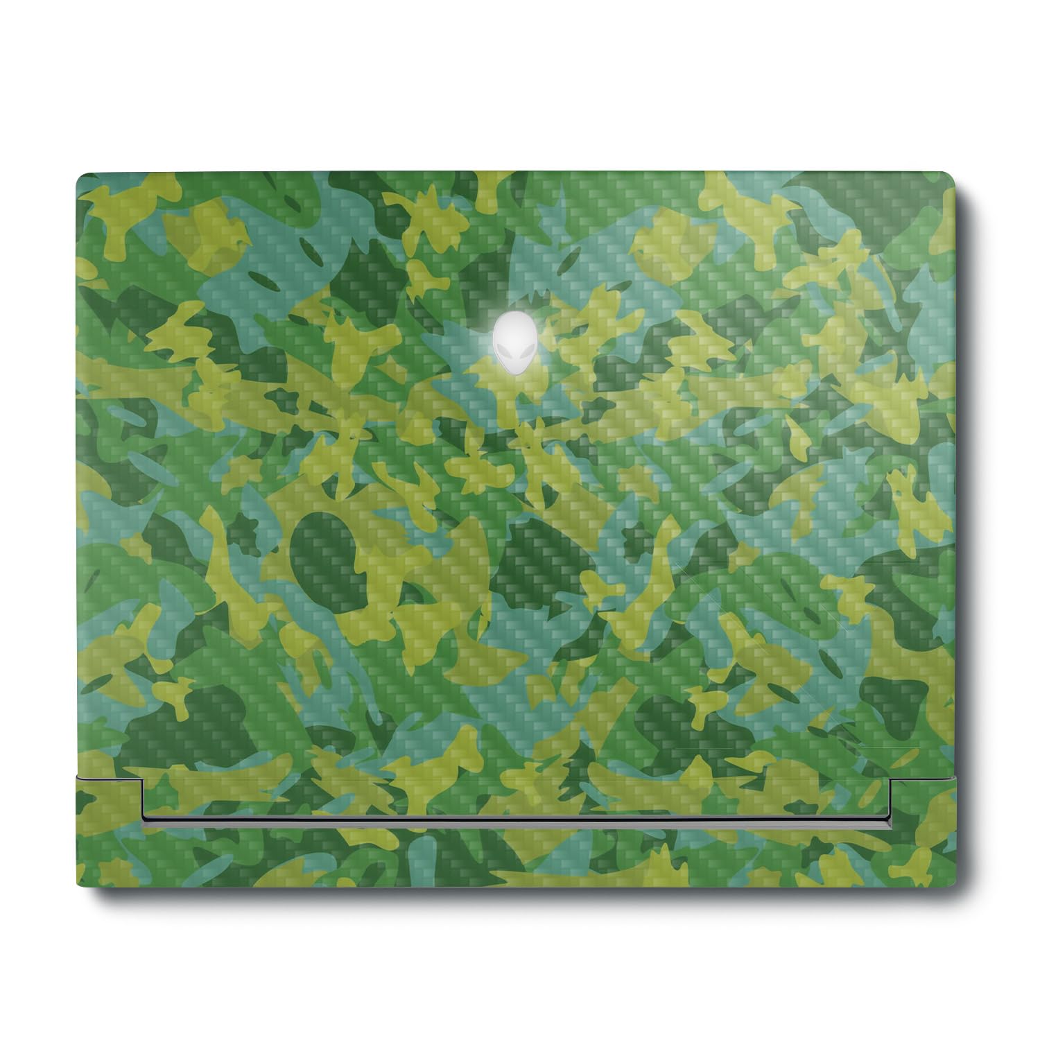 MightySkins Carbon Fiber Skin Compatible with Alienware X16 R1 (2023) Full Wrap Kit - Verde Camouflage | Protective, Durable Textured Carbon Fiber Finish | Easy to Apply | Made in The USA
