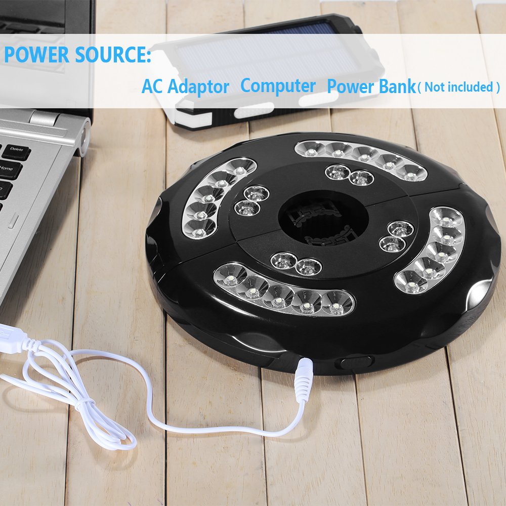 Iluminación para sombrilla, 28 LED USB, recargable, con 3 modos de iluminación, capacidad de batería de 4400 mAh, 54 horas de iluminación, resistente al agua para jardín, camping y más (blanco)