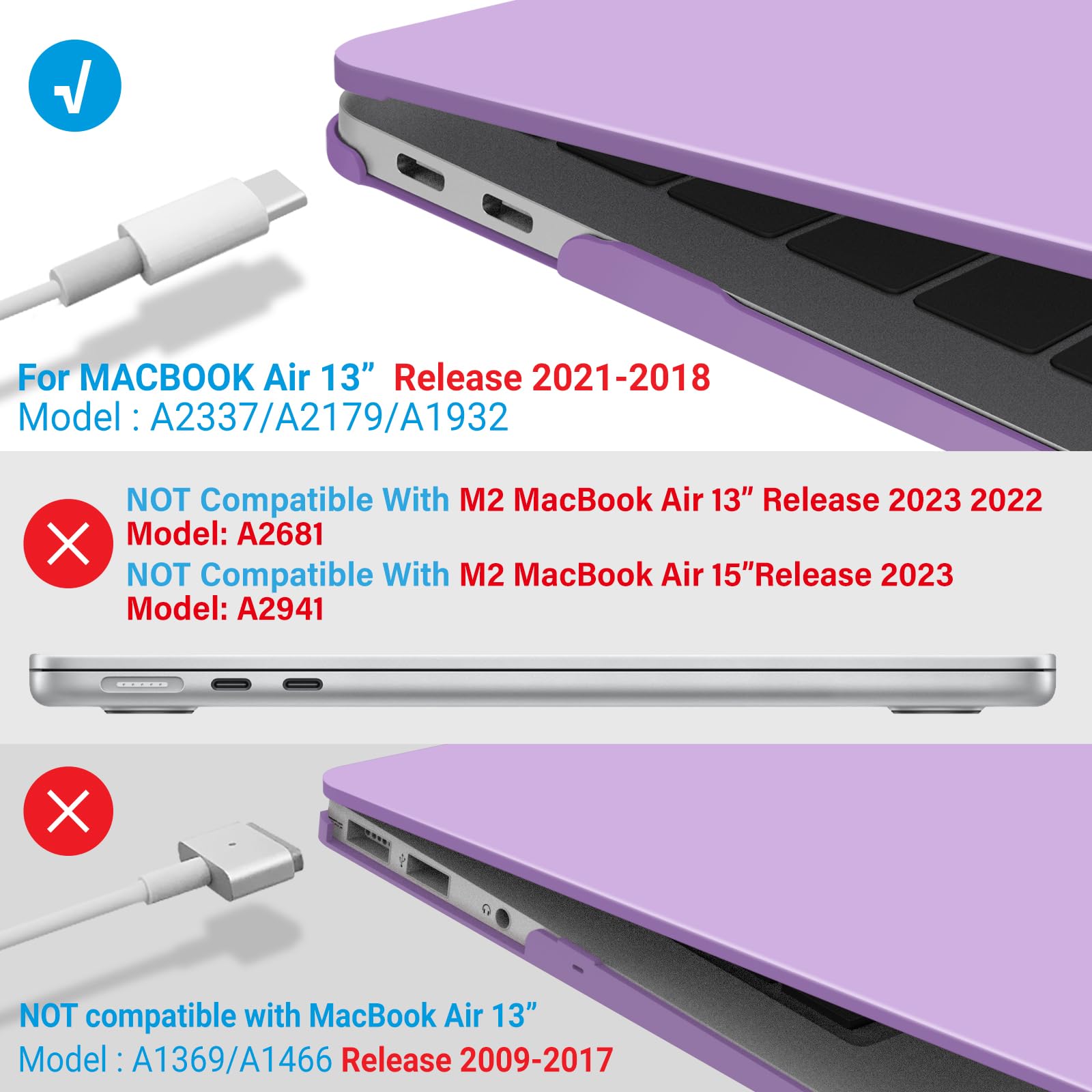 Amazon.com: IBENZER Compatible with New MacBook Air 13 inch Case